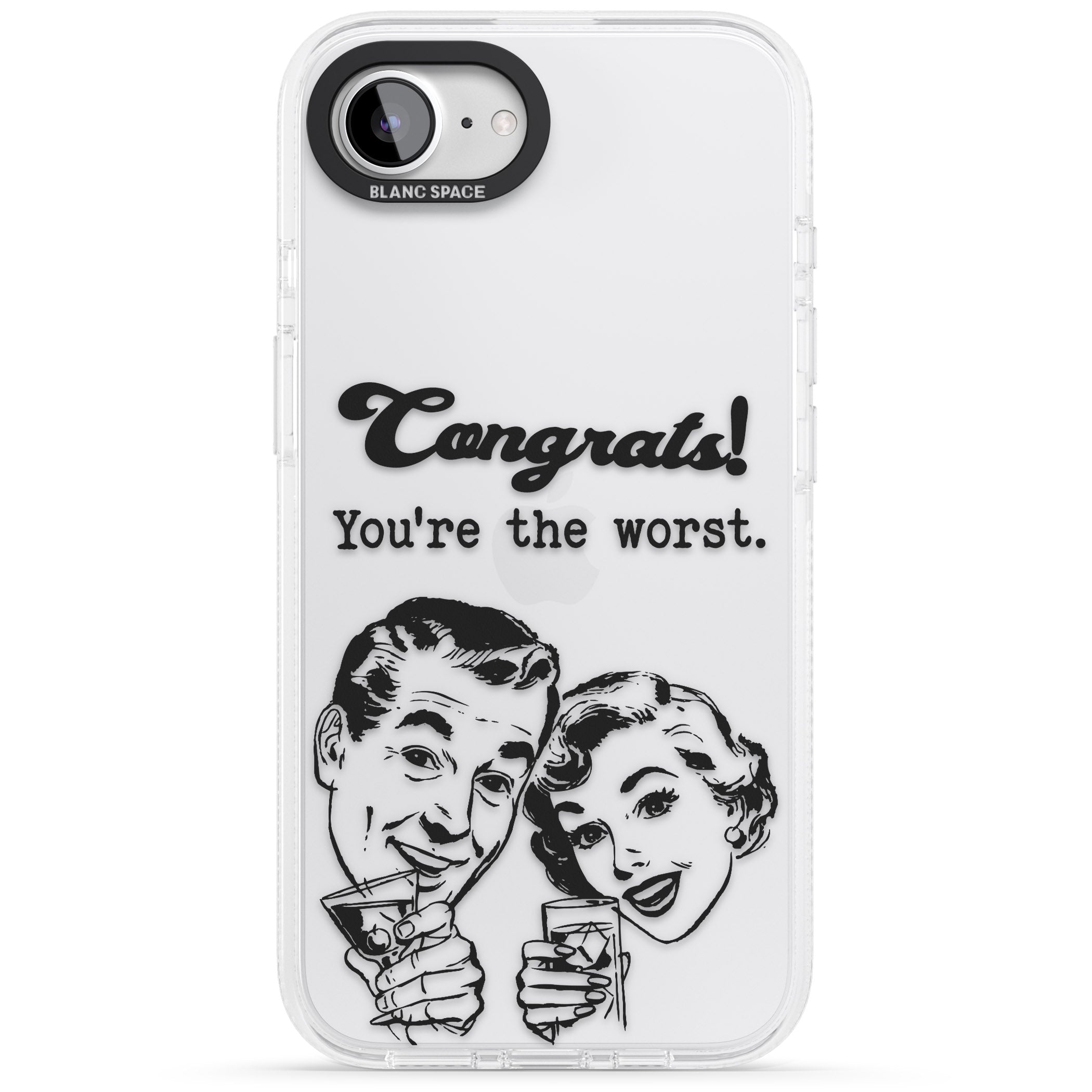 Congrats! You're the worst iPhone 16e Clear Case Impact Air - Blanc Space