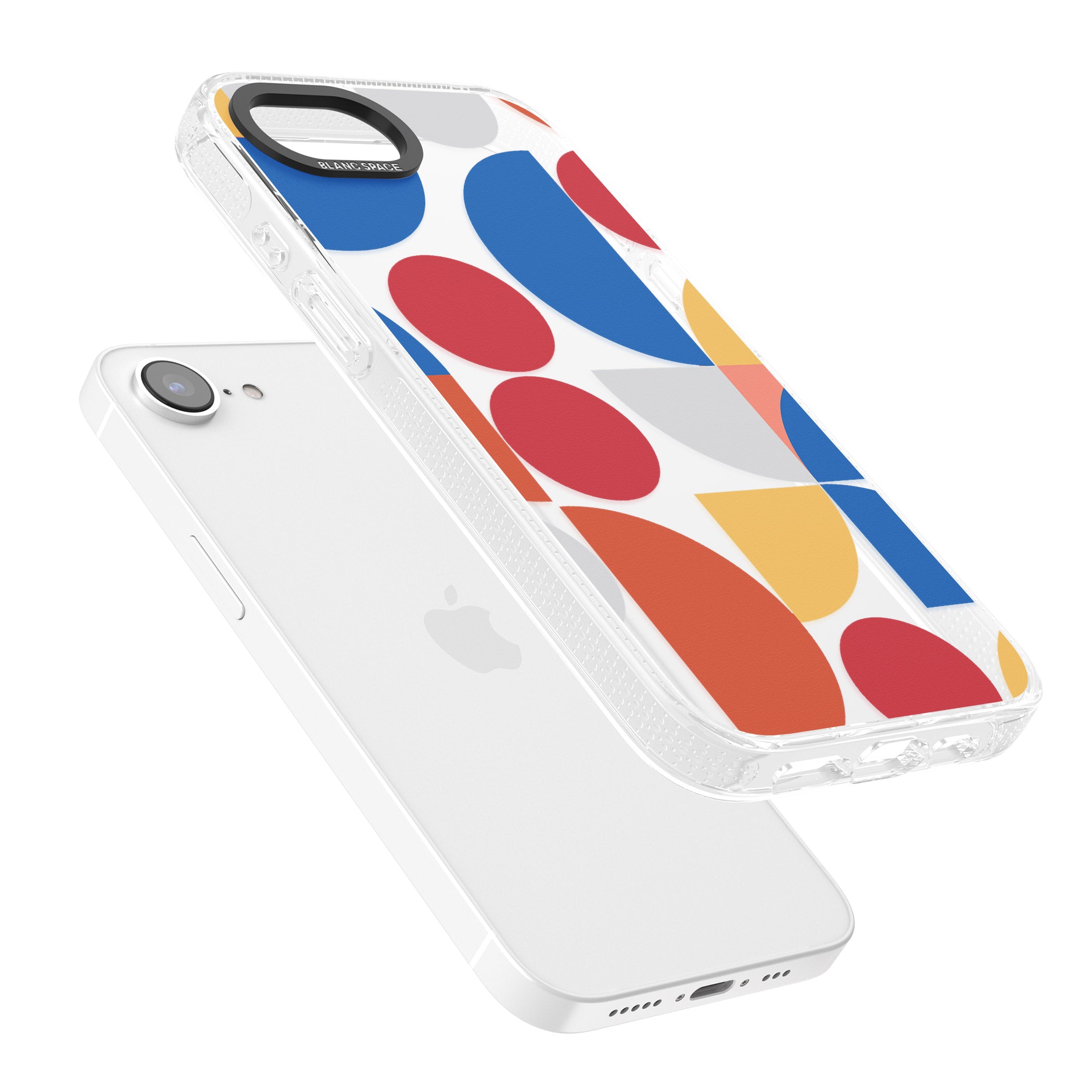 Abstract Colourful Mix iPhone 16e Clear Case Impact Air - Blanc Space