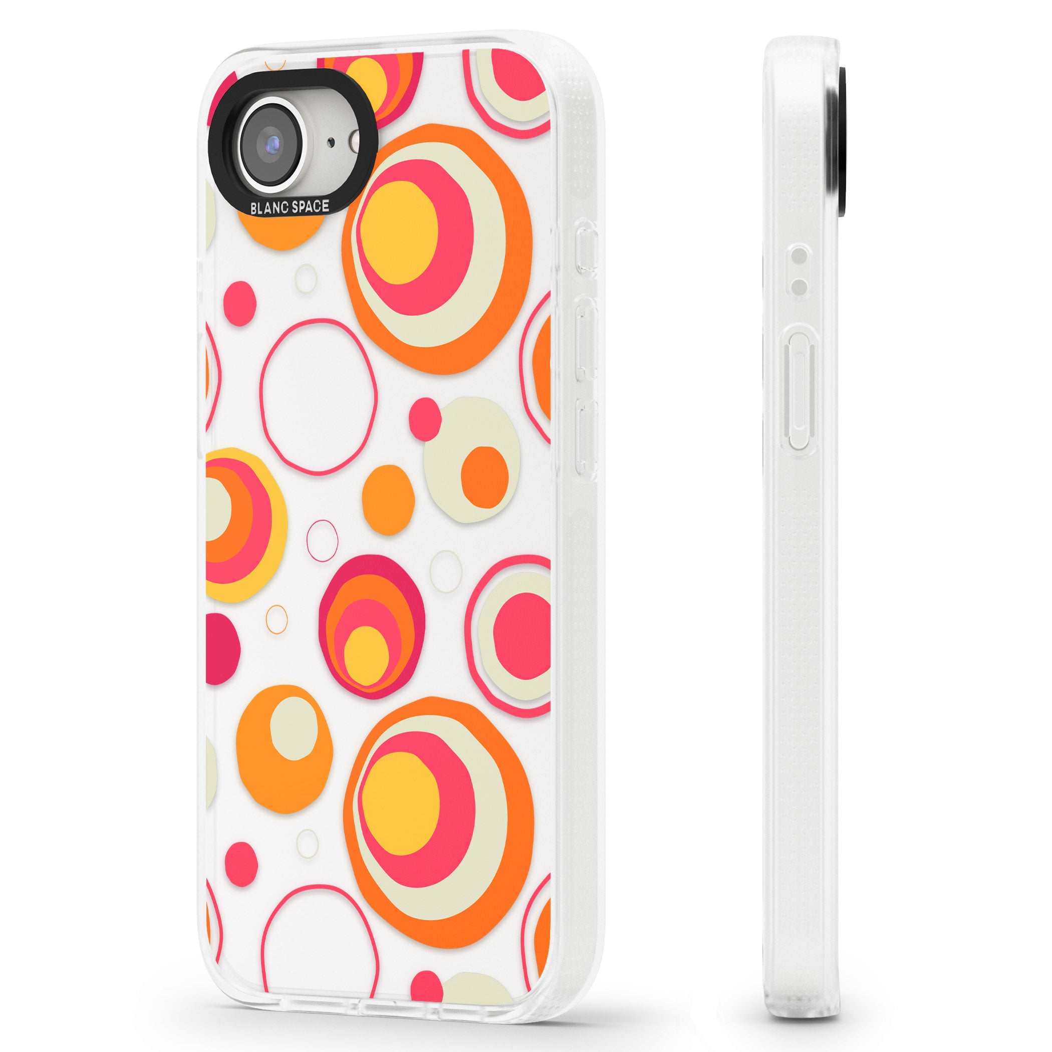 Mid-Century Party Pattern iPhone 16e Clear Case Impact Air - Blanc Space