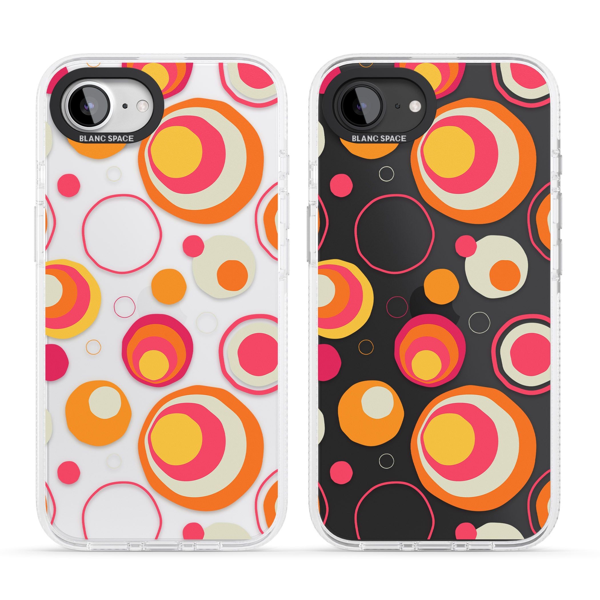 Mid-Century Party Pattern iPhone 16e Clear Case Impact Air - Blanc Space