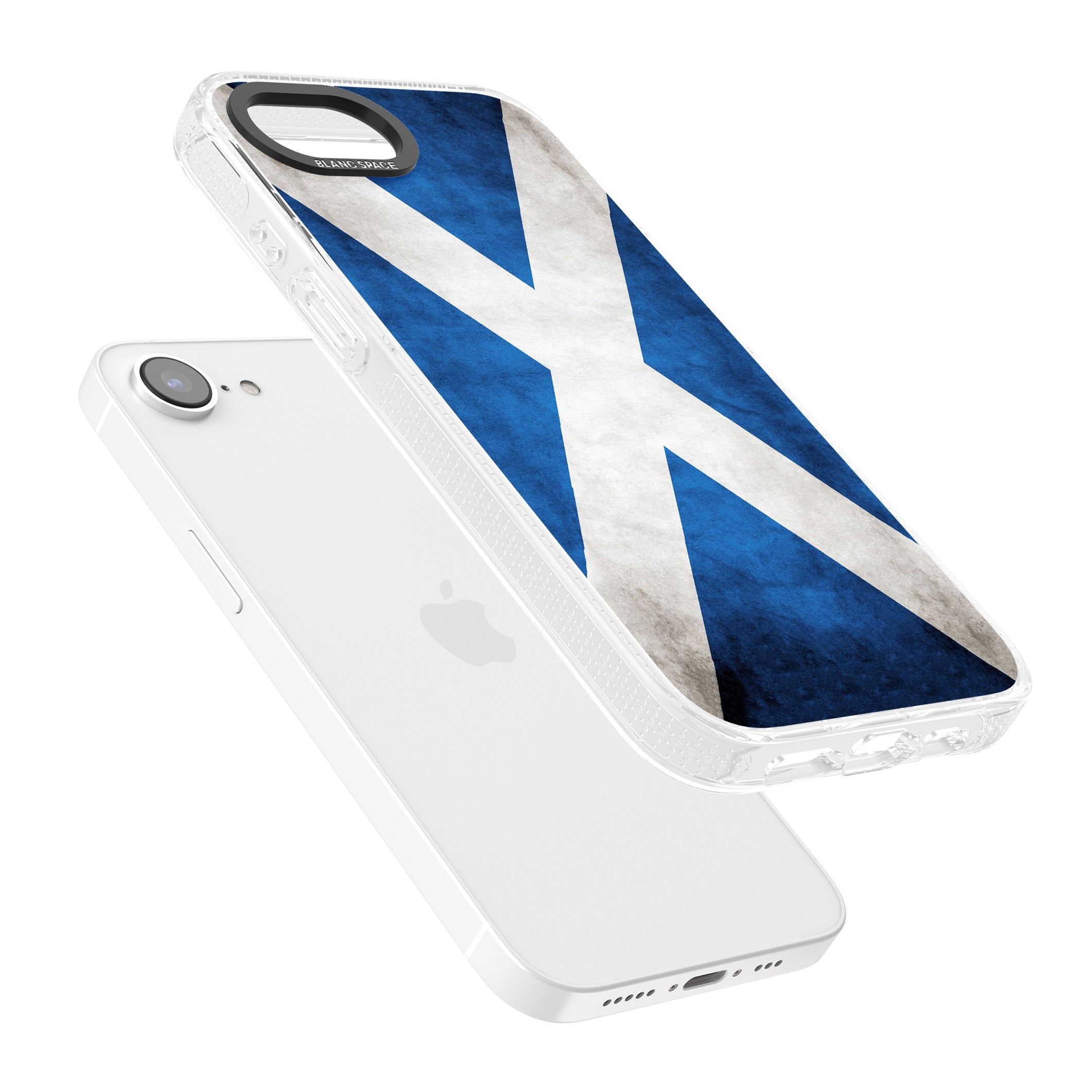 Scotland Saltire Flag iPhone 16e Clear Case Impact Air - Blanc Space
