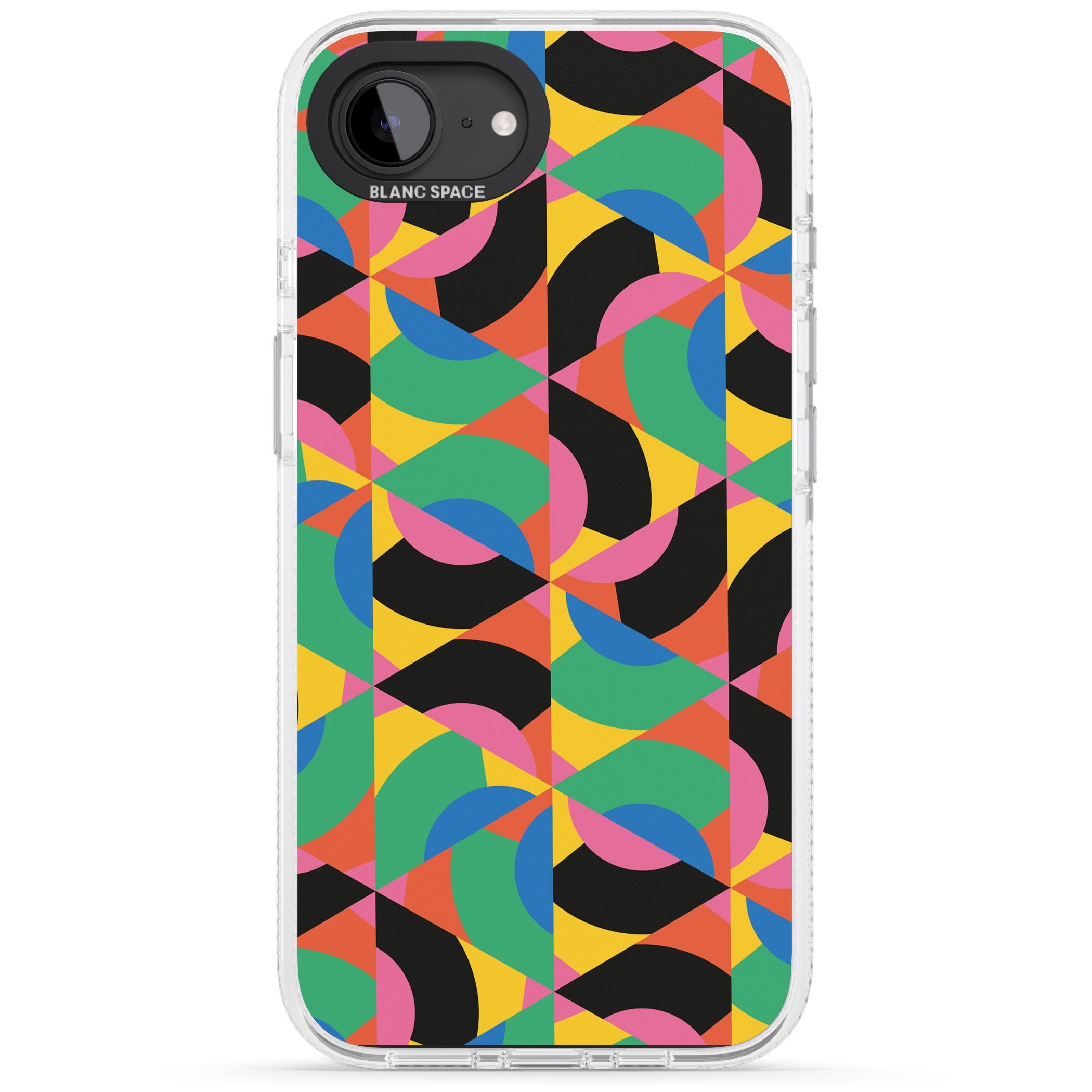 Abstract Carnival iPhone 16e Clear Case Impact Air - Blanc Space