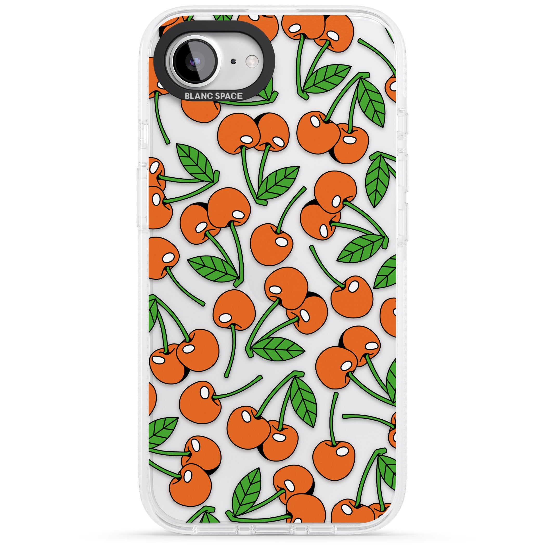 Orchard Fresh Cherries iPhone 16e Clear Case Impact Air - Blanc Space