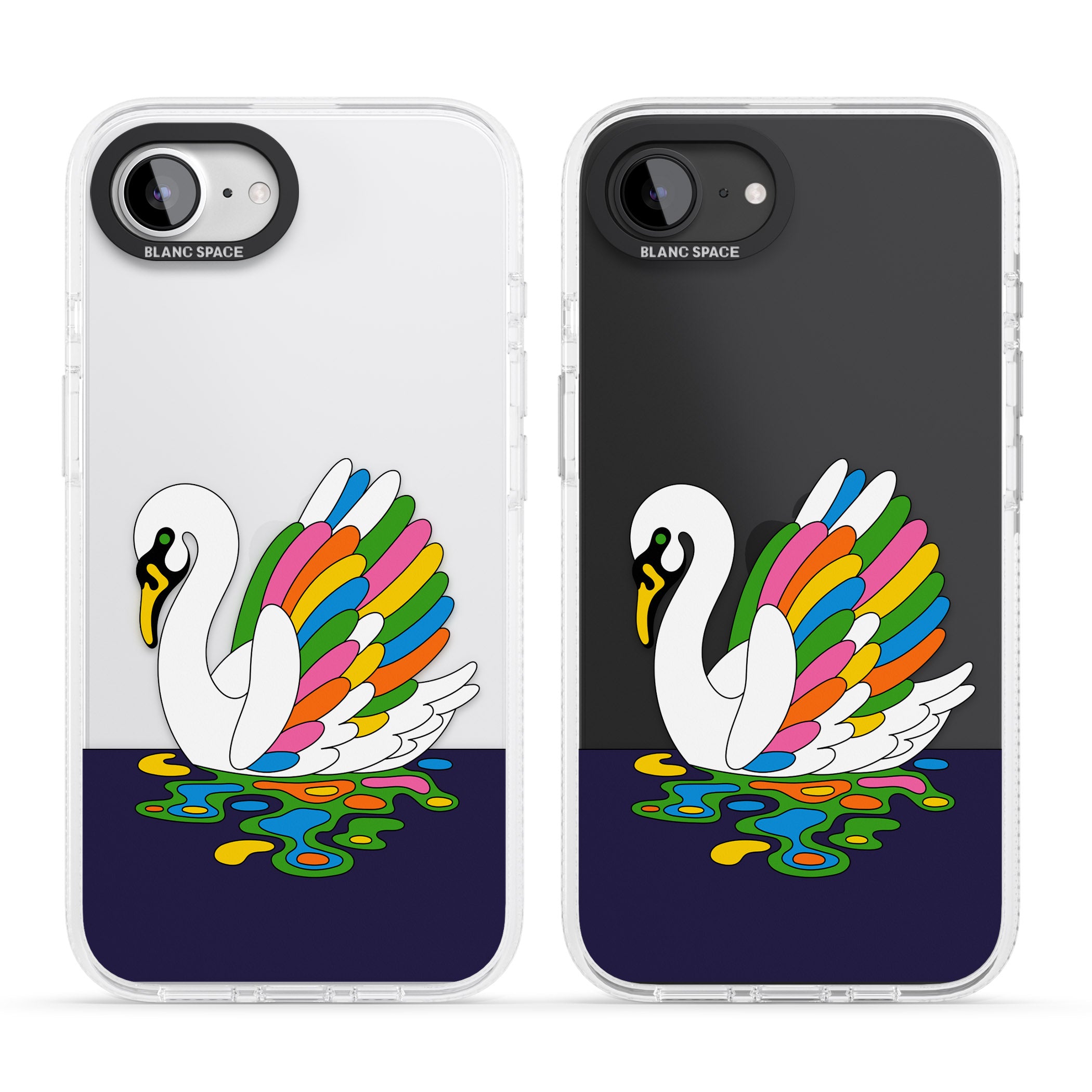 Serene Swan iPhone 16e Clear Case Impact Air - Blanc Space