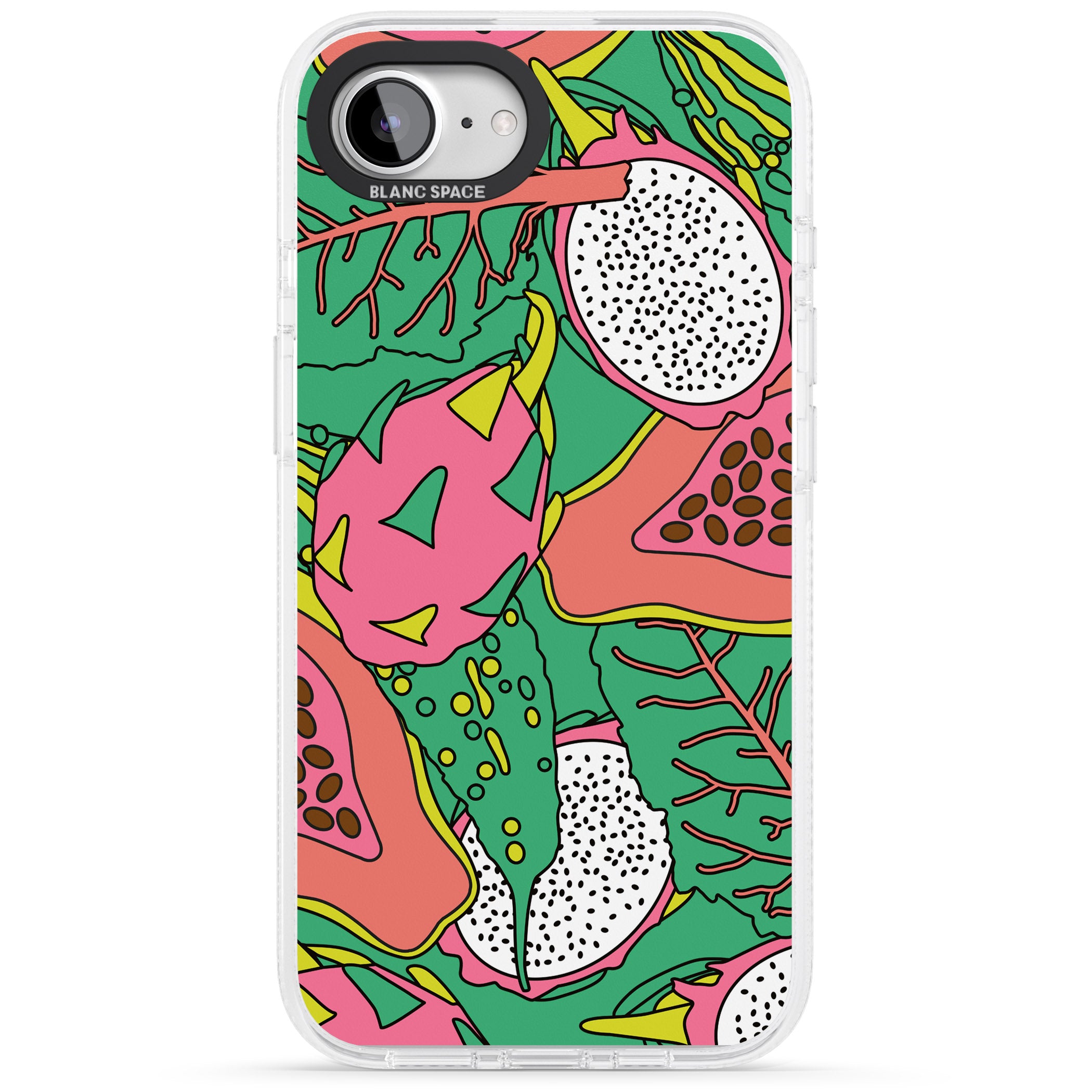 Psychedelic Salad iPhone 16e Clear Case Impact Air - Blanc Space