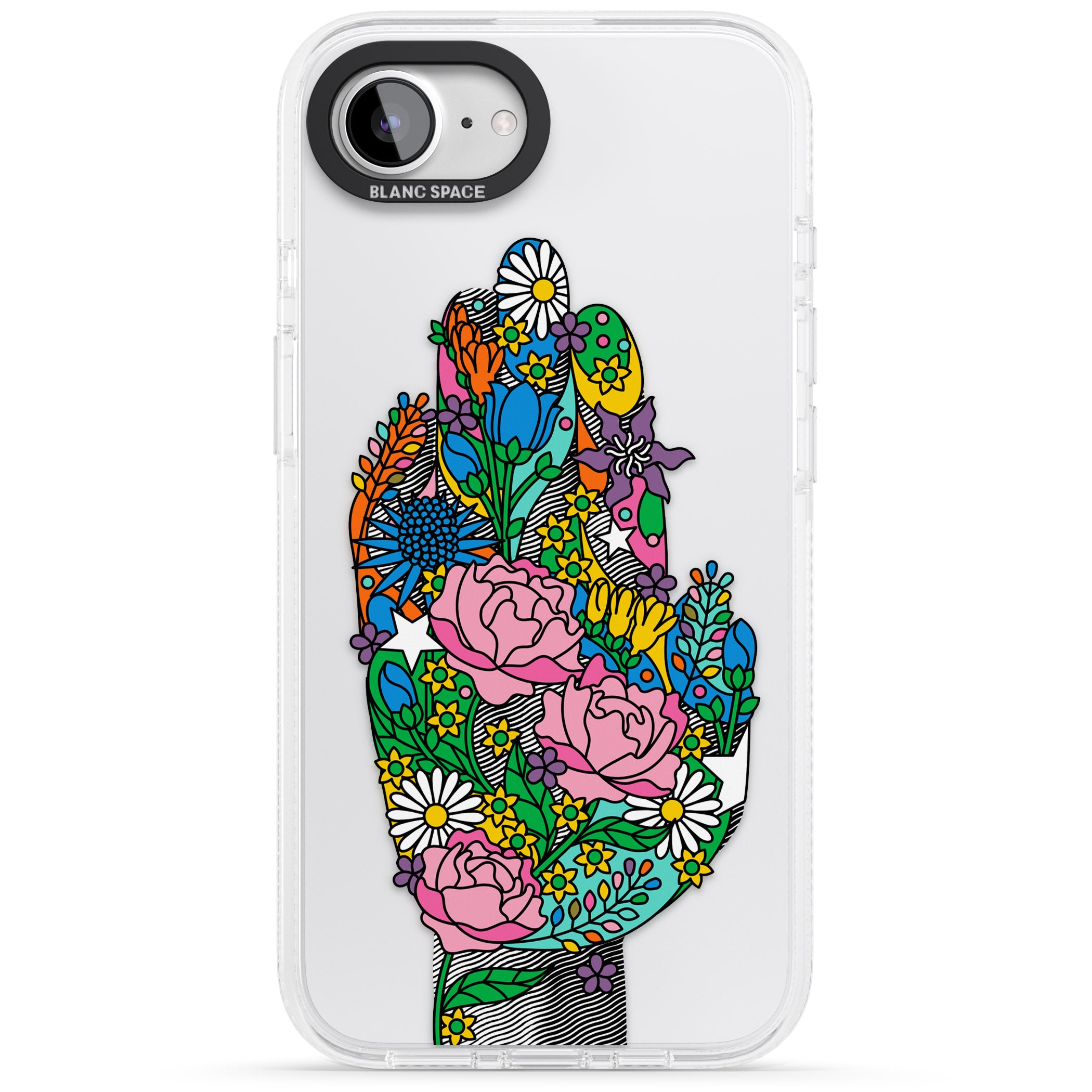 Garden Touch iPhone 16e Clear Case Impact Air - Blanc Space