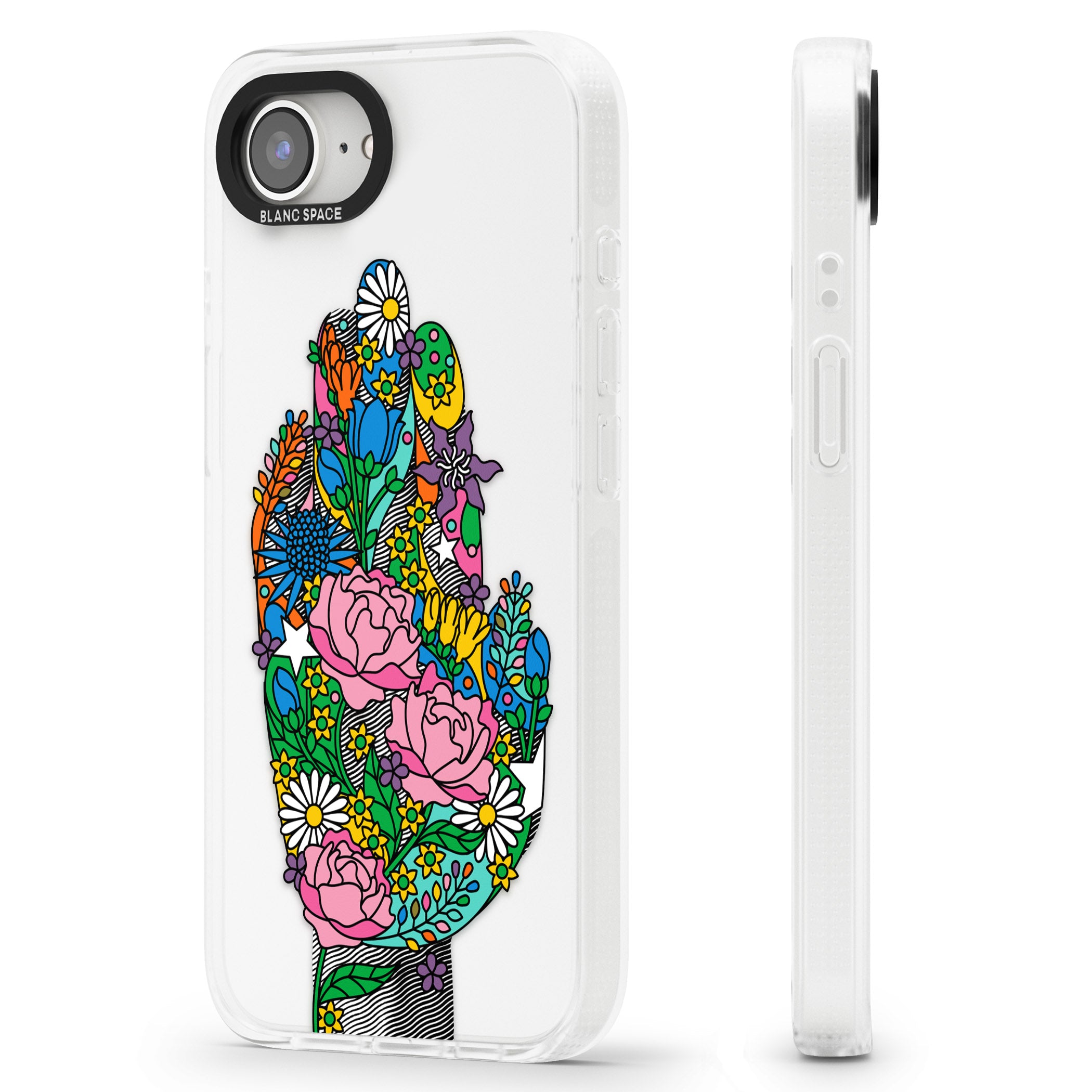 Garden Touch iPhone 16e Clear Case Impact Air - Blanc Space