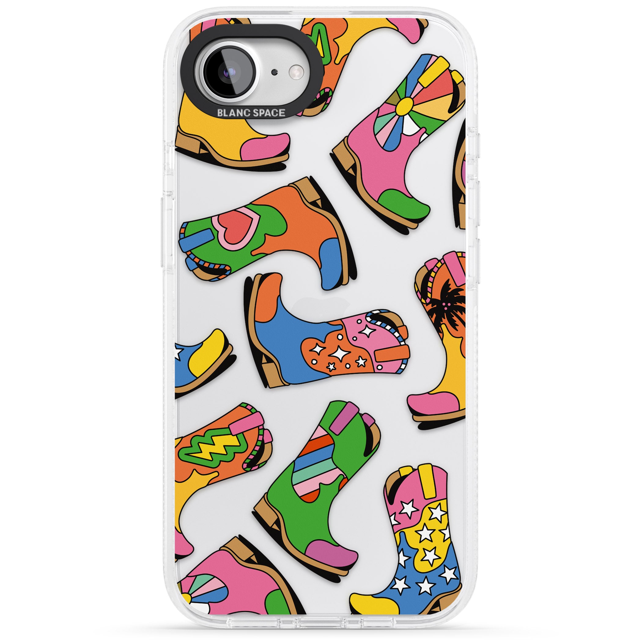 Starburst Boots iPhone 16e Clear Case Impact Air - Blanc Space