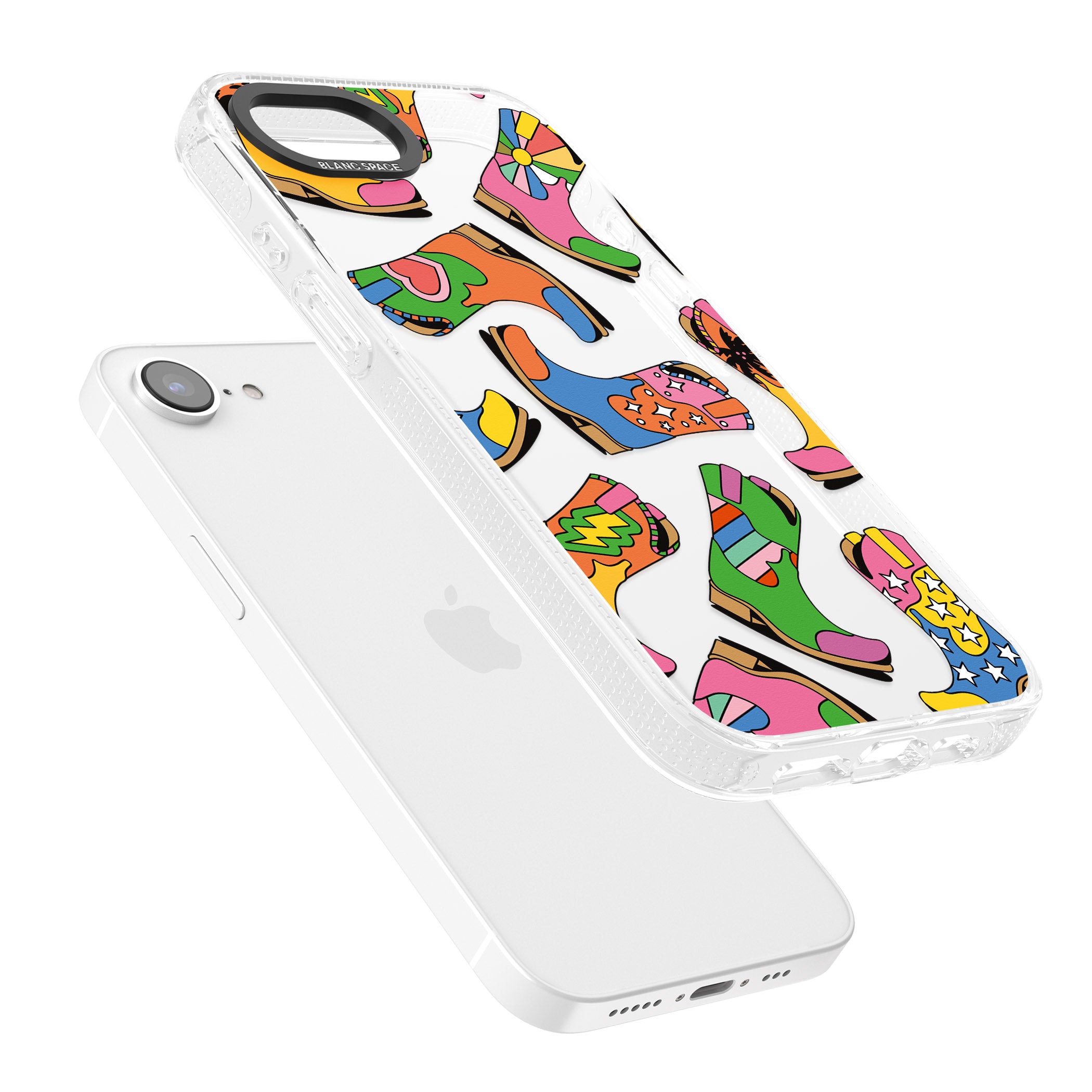 Starburst Boots iPhone 16e Clear Case Impact Air - Blanc Space
