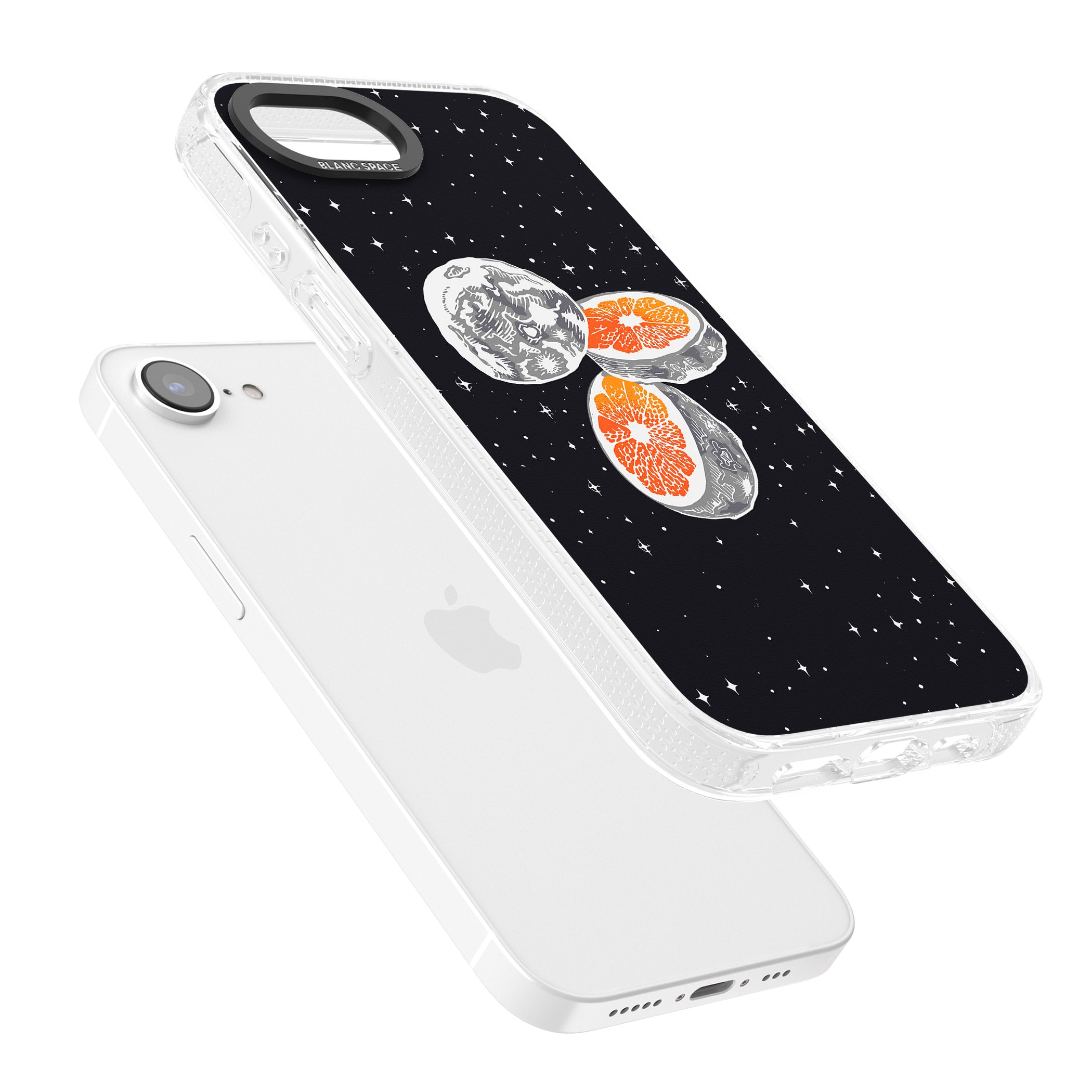 Blood Orange Moon iPhone 16e Clear Case Impact Air - Blanc Space