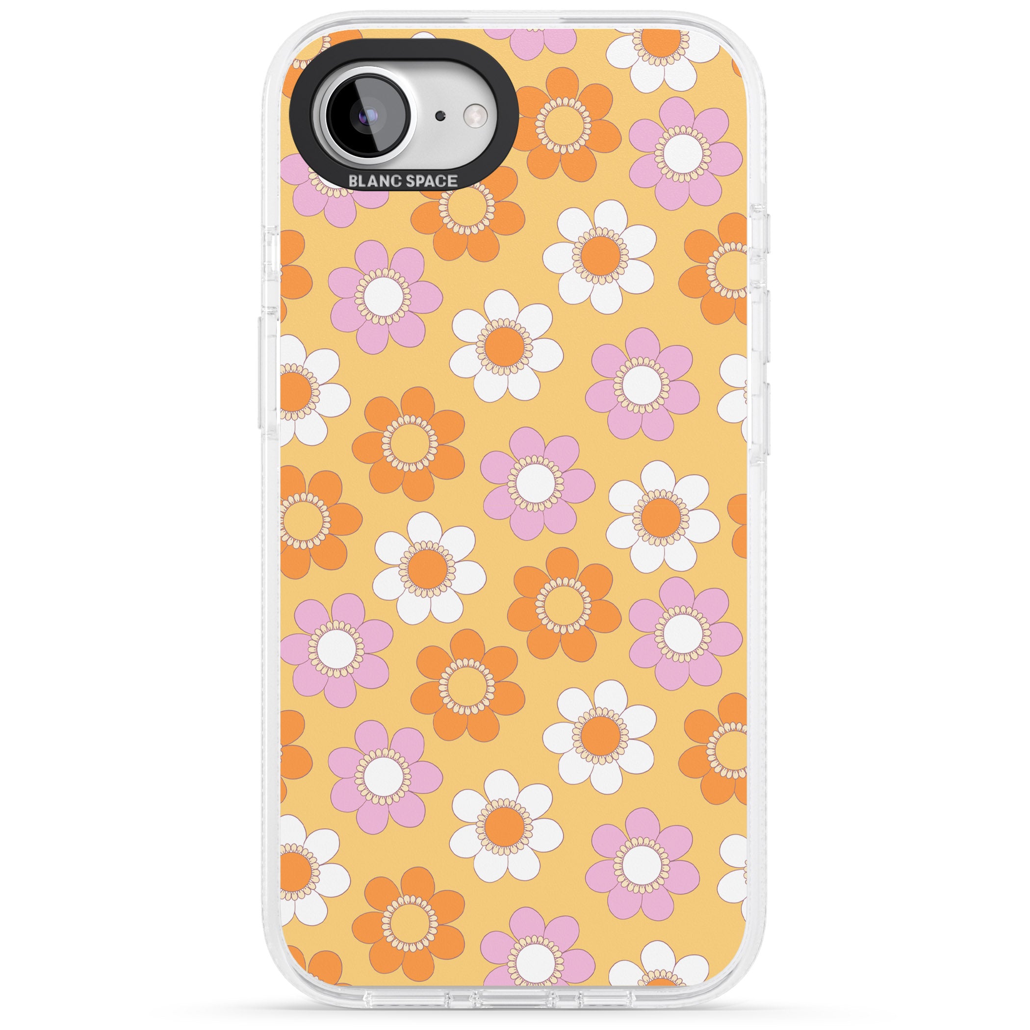 Sunny Flower Mix iPhone 16e Clear Case Impact Air - Blanc Space