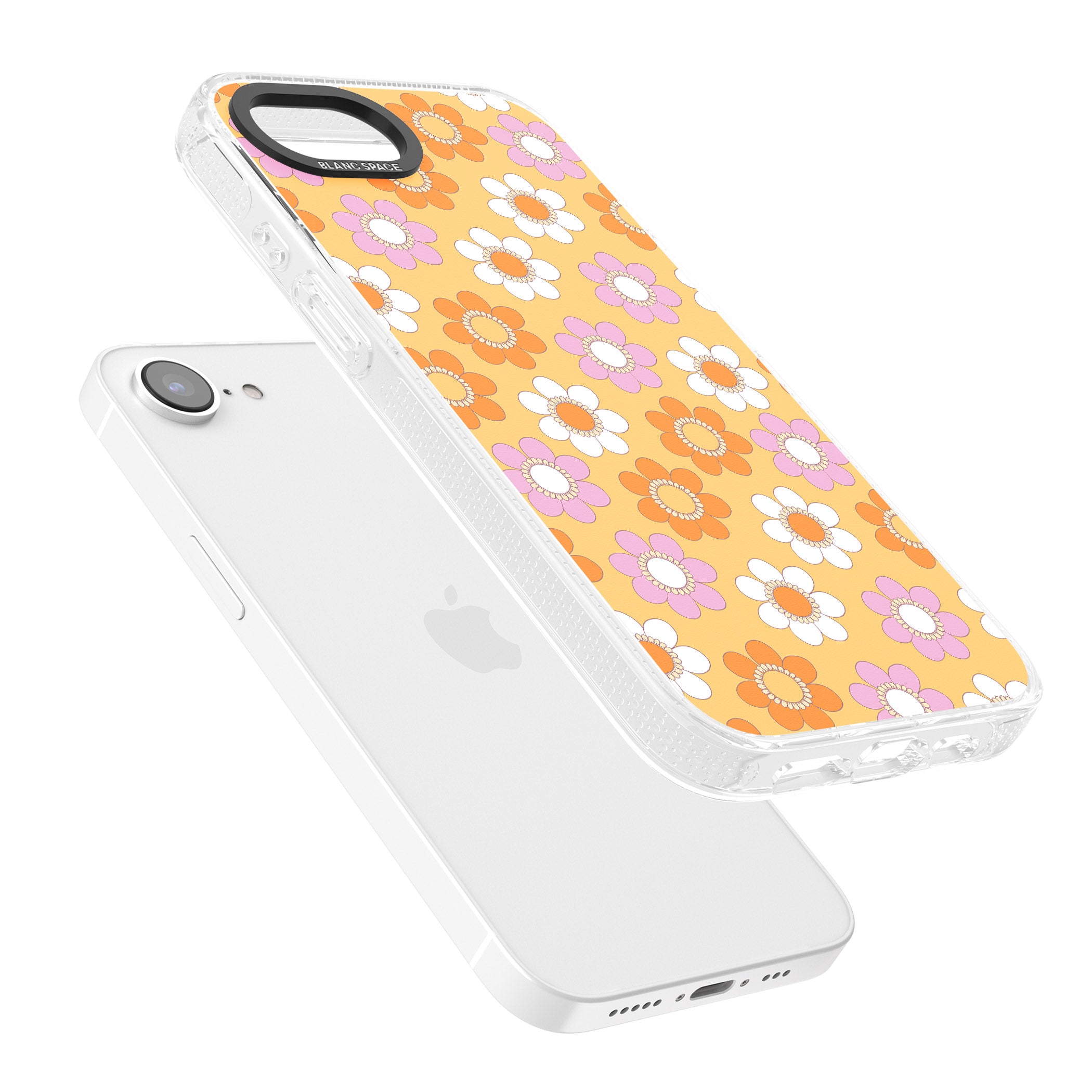Sunny Flower Mix iPhone 16e Clear Case Impact Air - Blanc Space