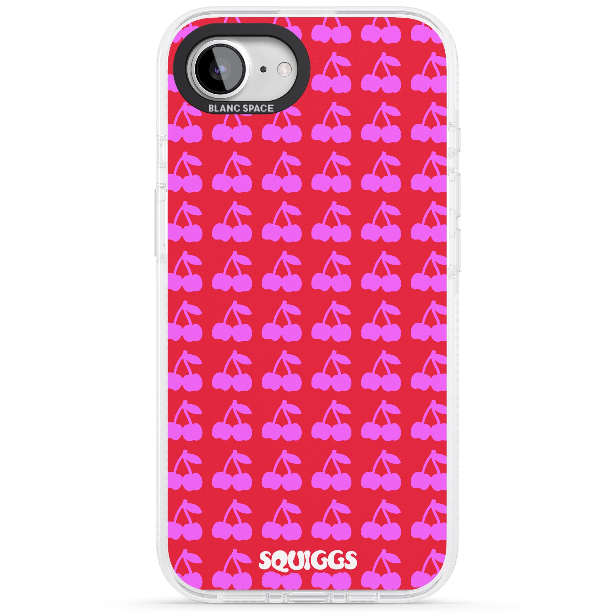 Red Cherries iPhone 16e Clear Case Impact Air - Blanc Space
