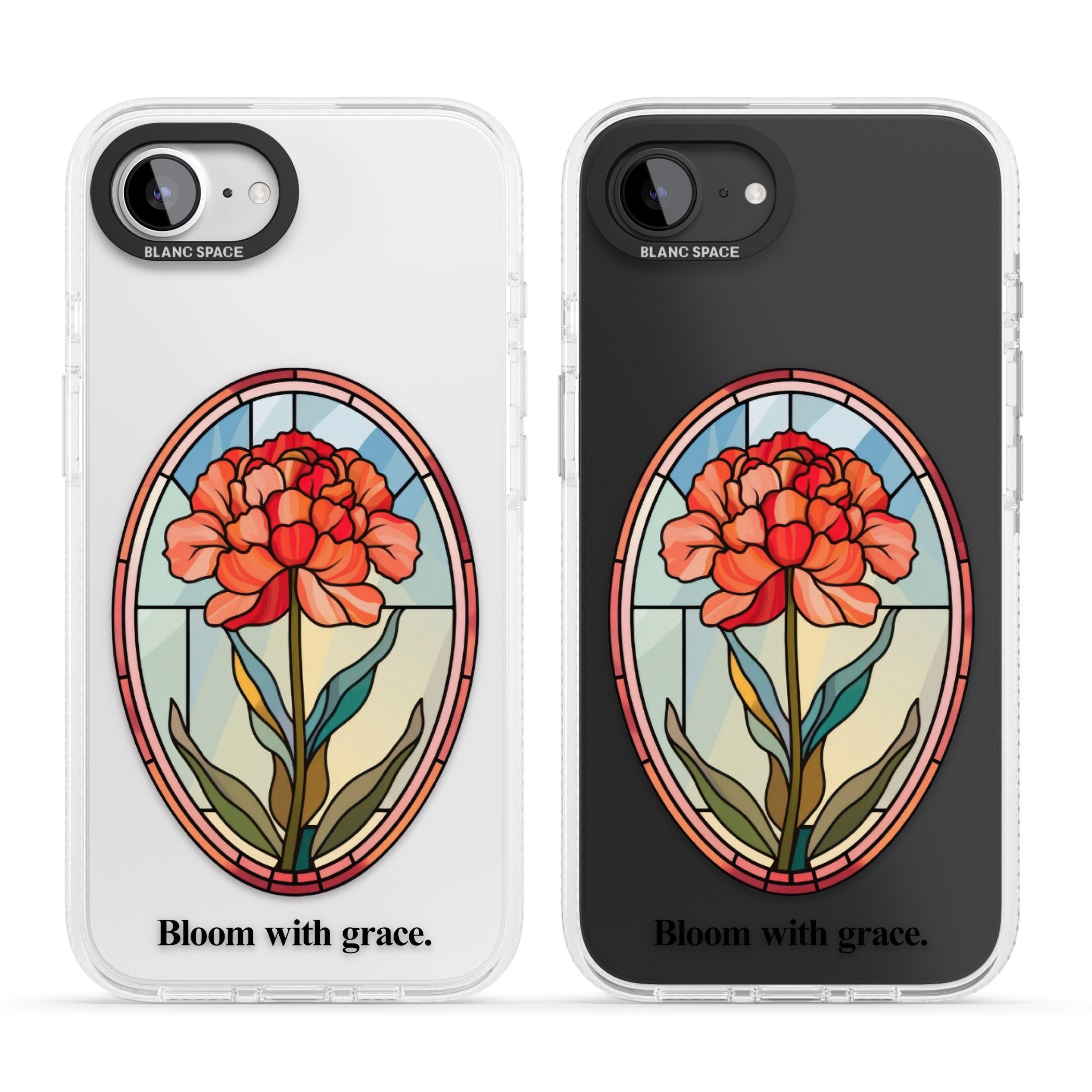 Bloom with grace iPhone 16e Clear Case Impact Air - Blanc Space