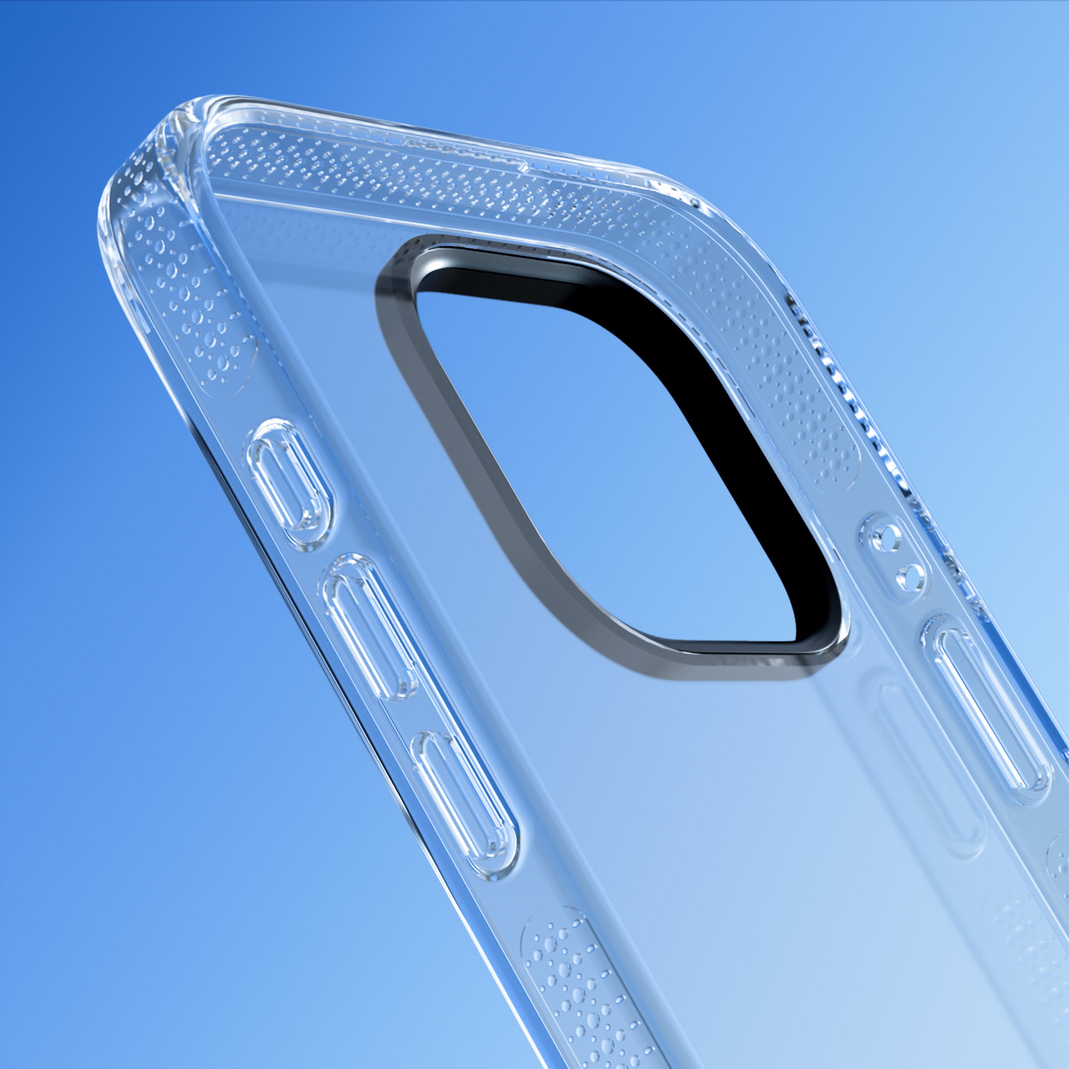 Small Heart Pattern: Red & iPhone 16e Clear Case Impact Air - Blanc Space