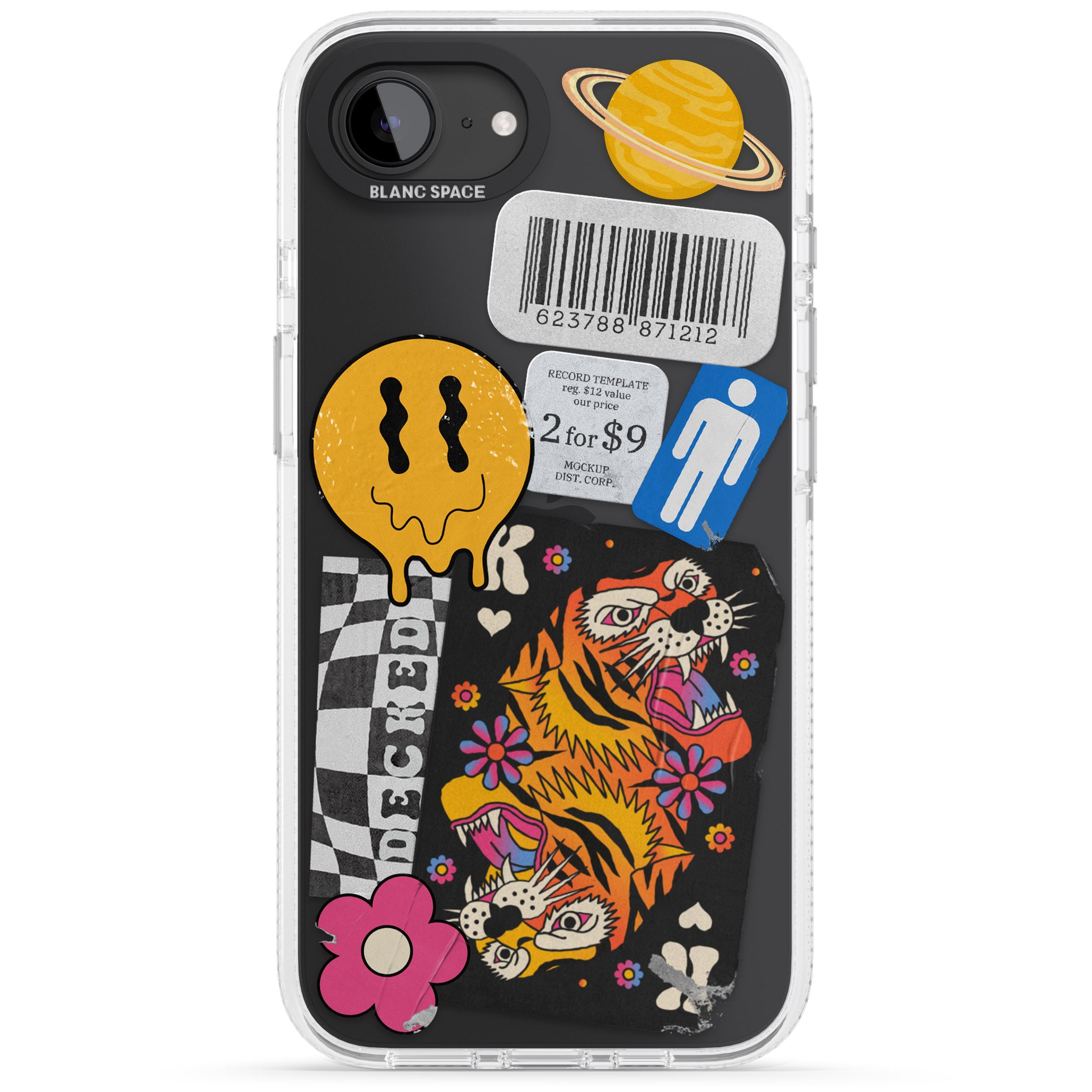 Electric Vibes iPhone 16e Clear Case Impact Air - Blanc Space