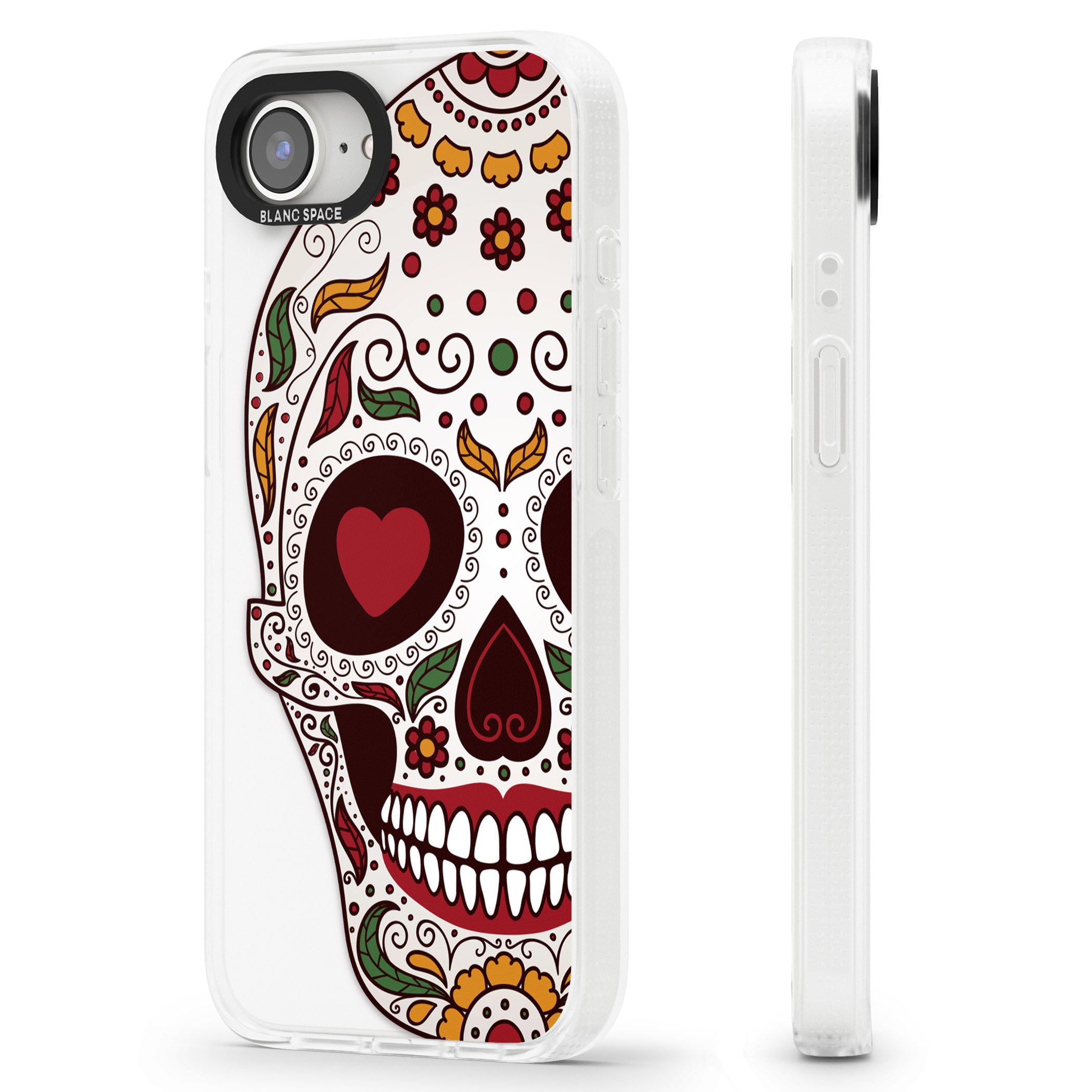 Autumn Sugar Skull iPhone 16e Clear Case Impact Air - Blanc Space