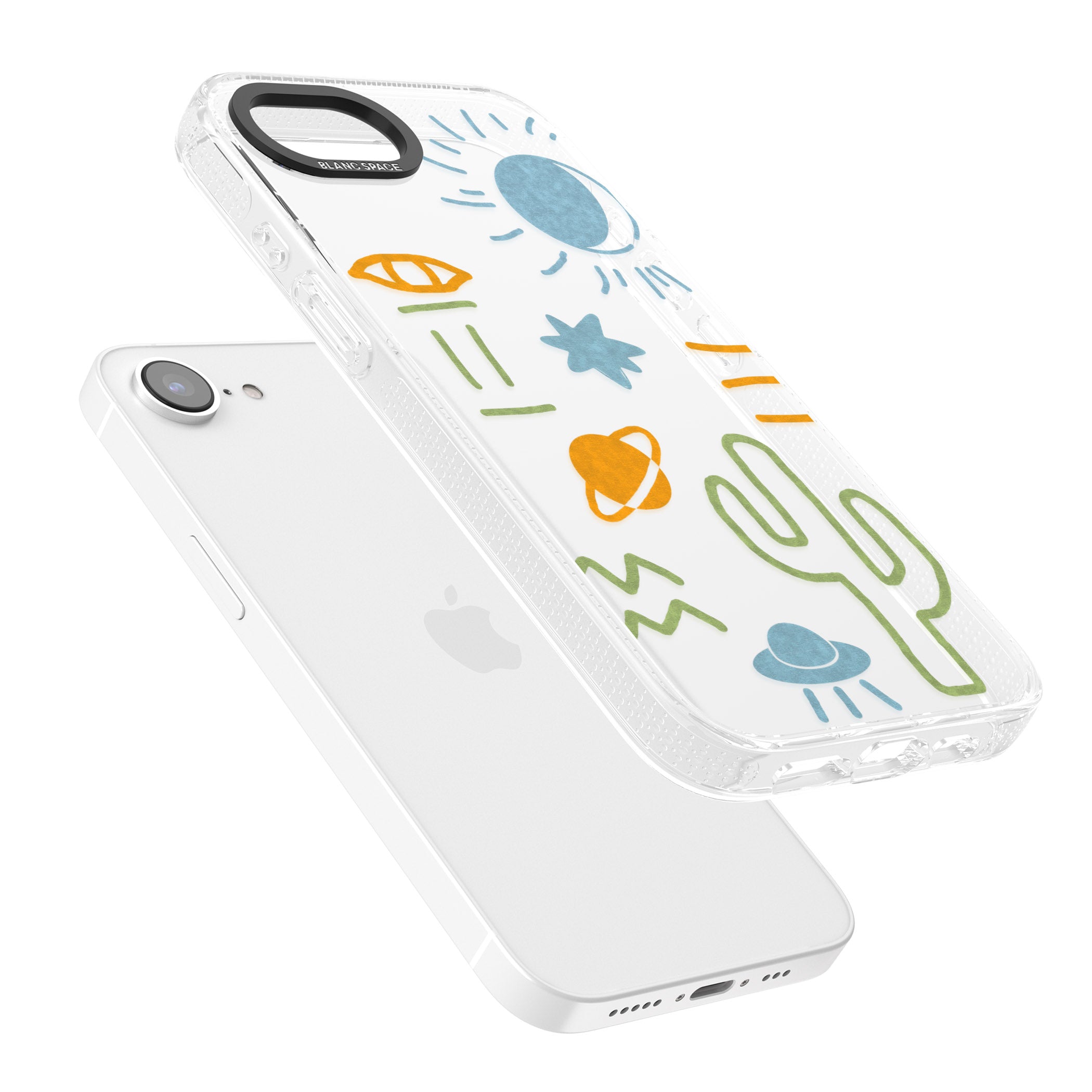 Summer Heat iPhone 16e Clear Case Impact Air - Blanc Space