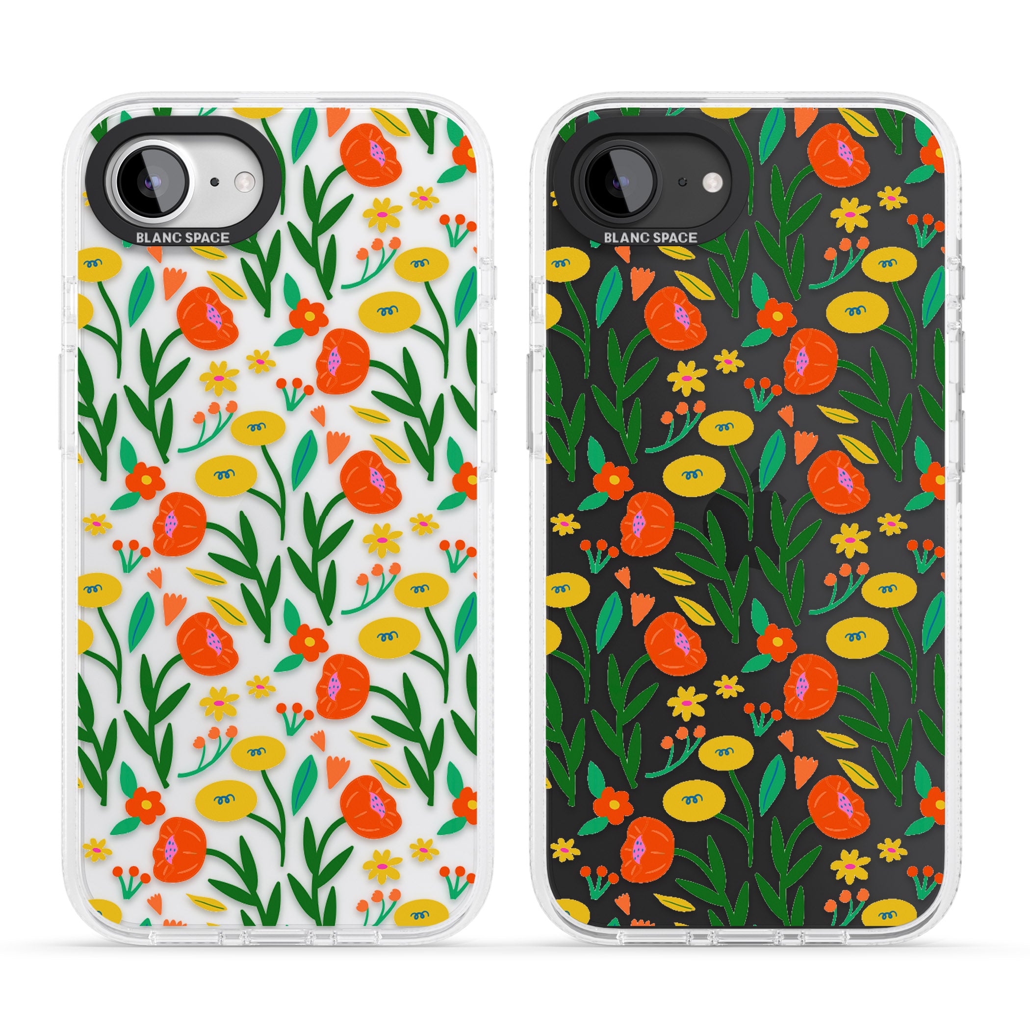 Summer Flower Fiesta iPhone 16e Clear Case Impact Air - Blanc Space