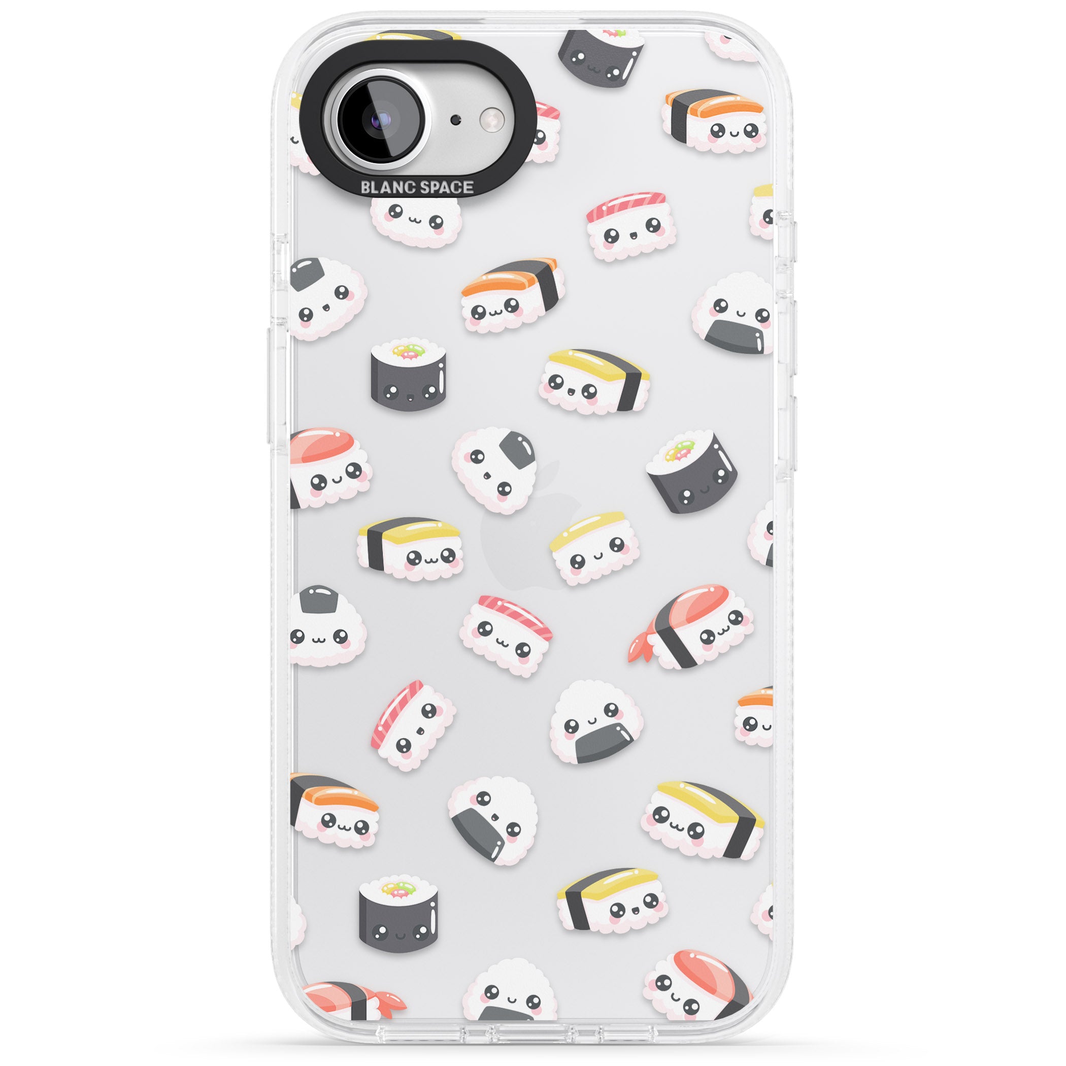 Kawaii Sushi & Rice iPhone 16e Clear Case Impact Air - Blanc Space