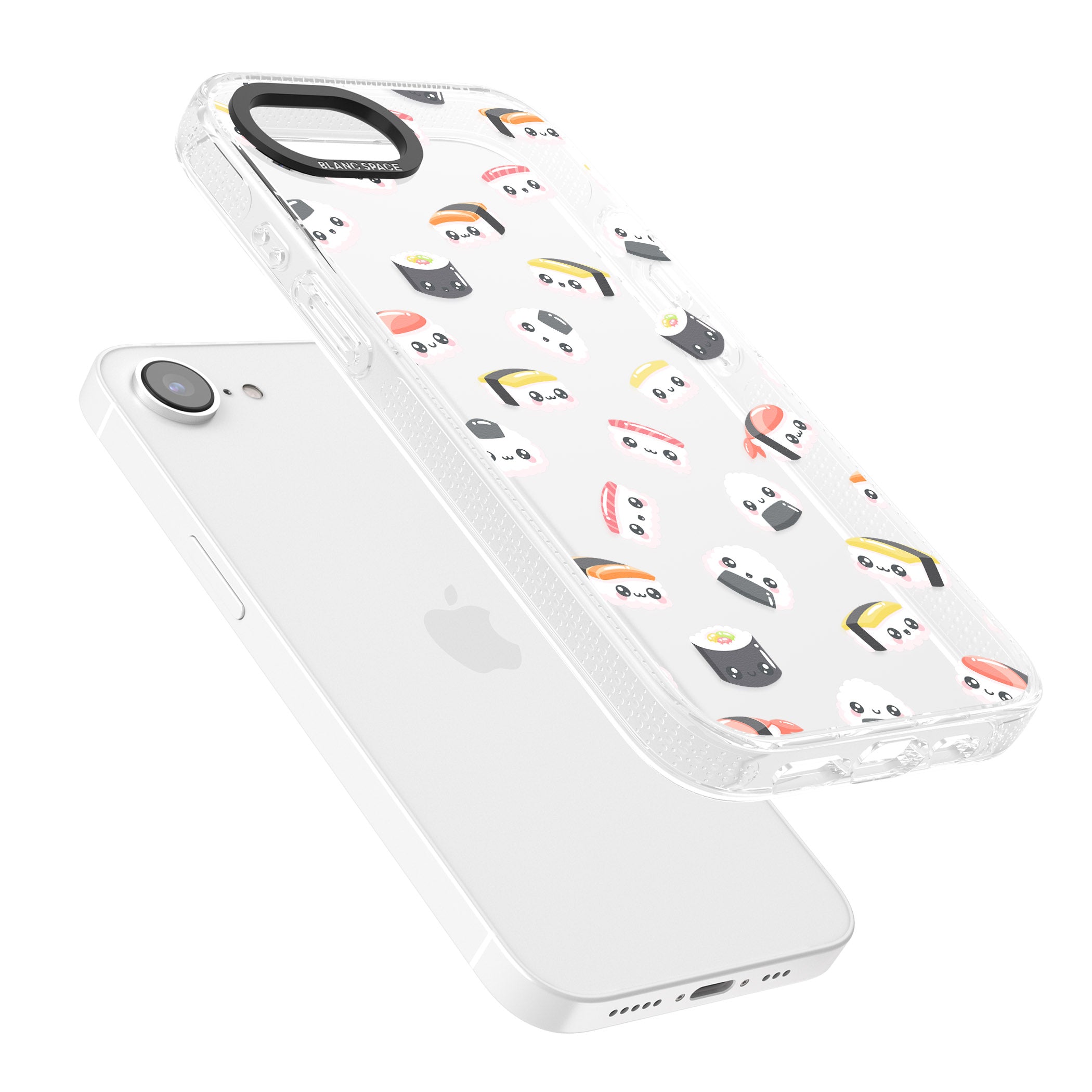 Kawaii Sushi & Rice iPhone 16e Clear Case Impact Air - Blanc Space