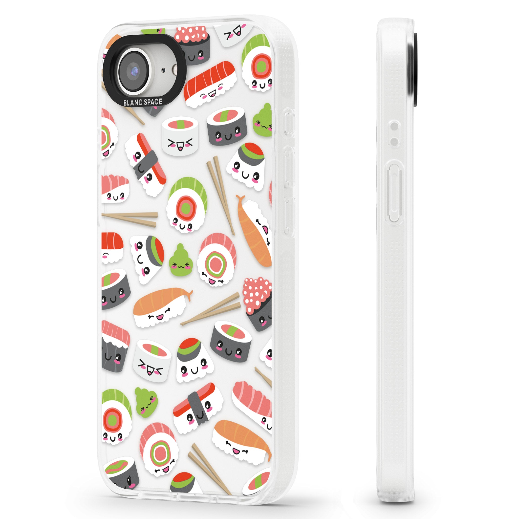 Kawaii Sushi Mix iPhone 16e Clear Case Impact Air - Blanc Space