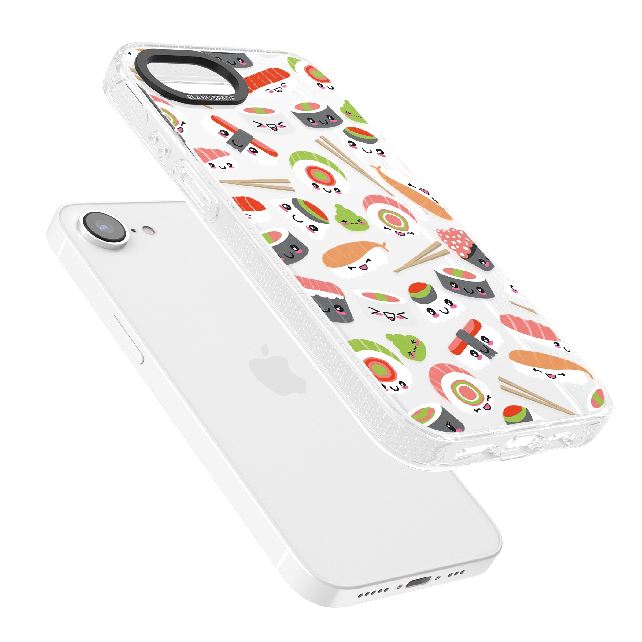 Kawaii Sushi Mix iPhone 16e Clear Case Impact Air - Blanc Space