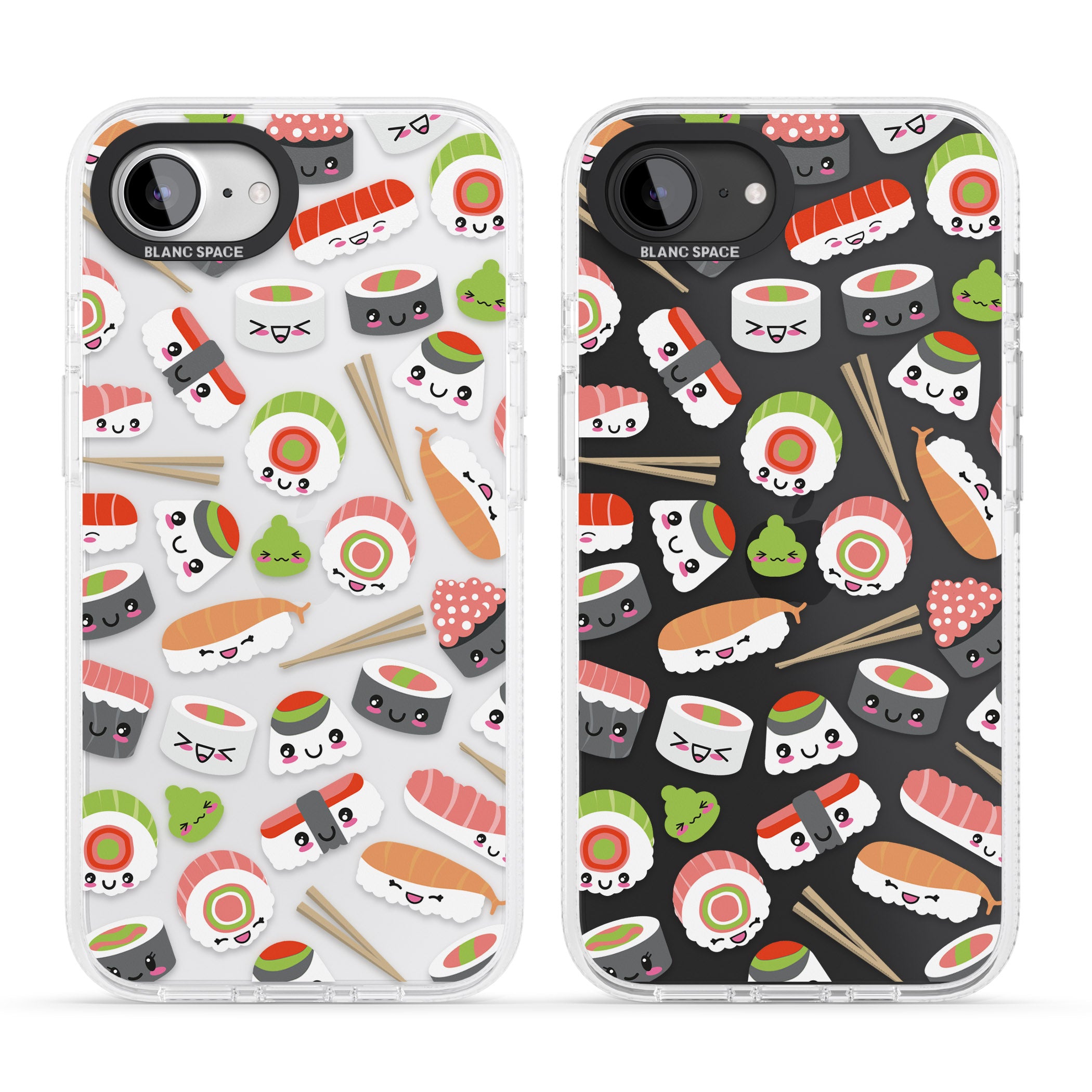 Kawaii Sushi Mix iPhone 16e Clear Case Impact Air - Blanc Space