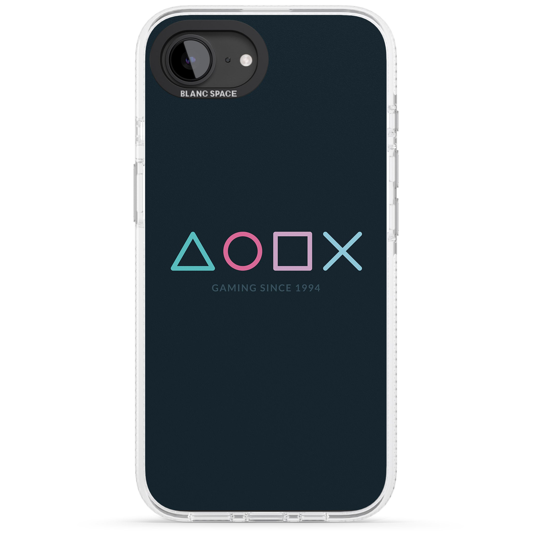 Gaming Since 1994 Station iPhone 16e Clear Case Impact Air - Blanc Space