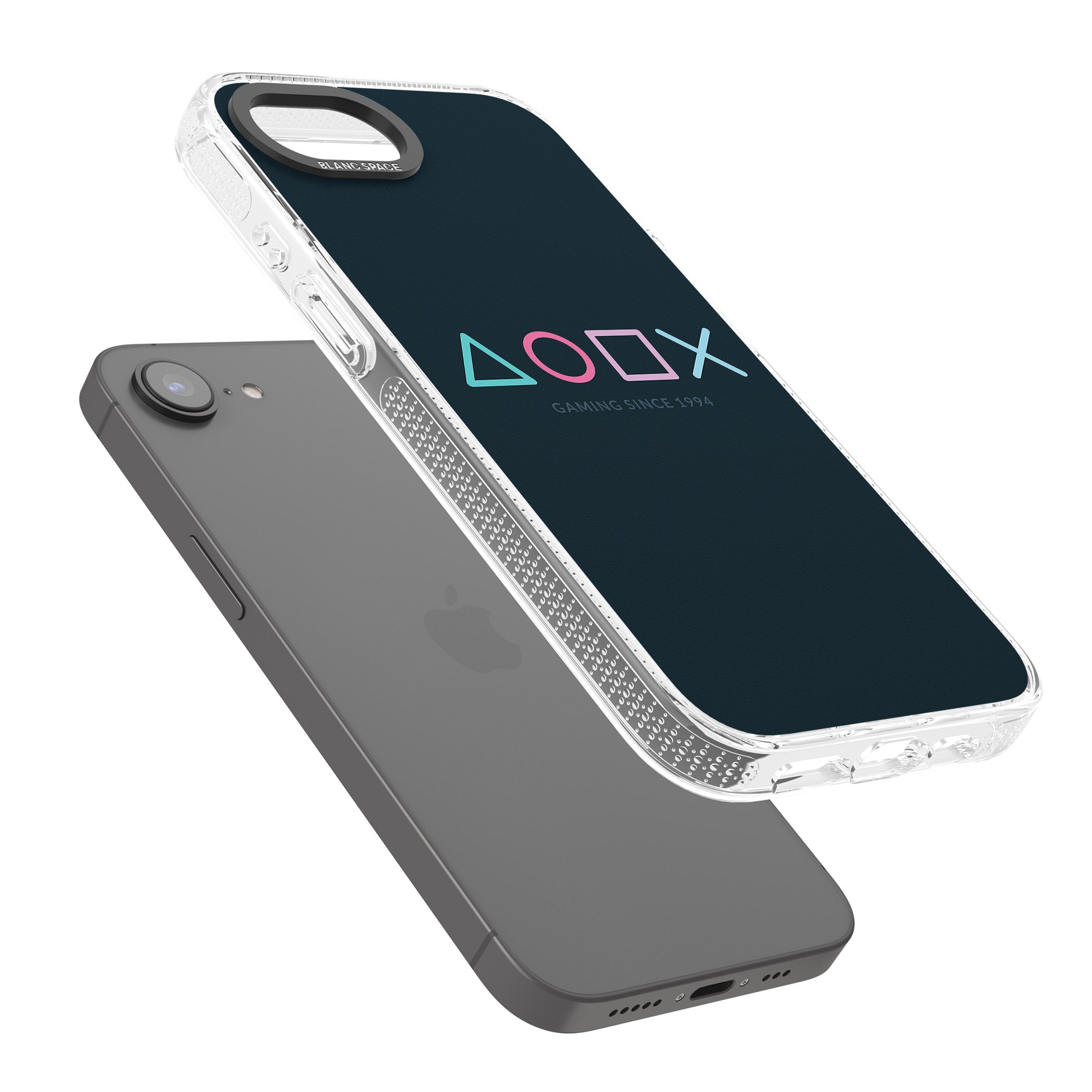 Gaming Since 1994 Station iPhone 16e Clear Case Impact Air - Blanc Space