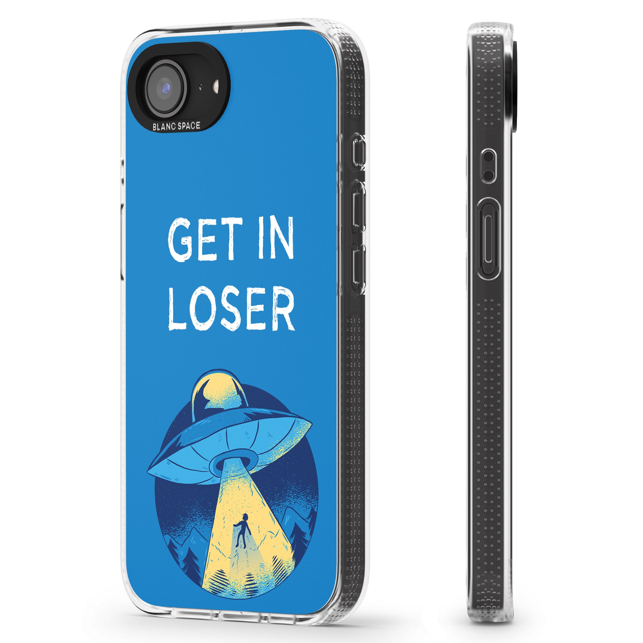 Get in Loser UFO iPhone 16e Clear Case Impact Air - Blanc Space