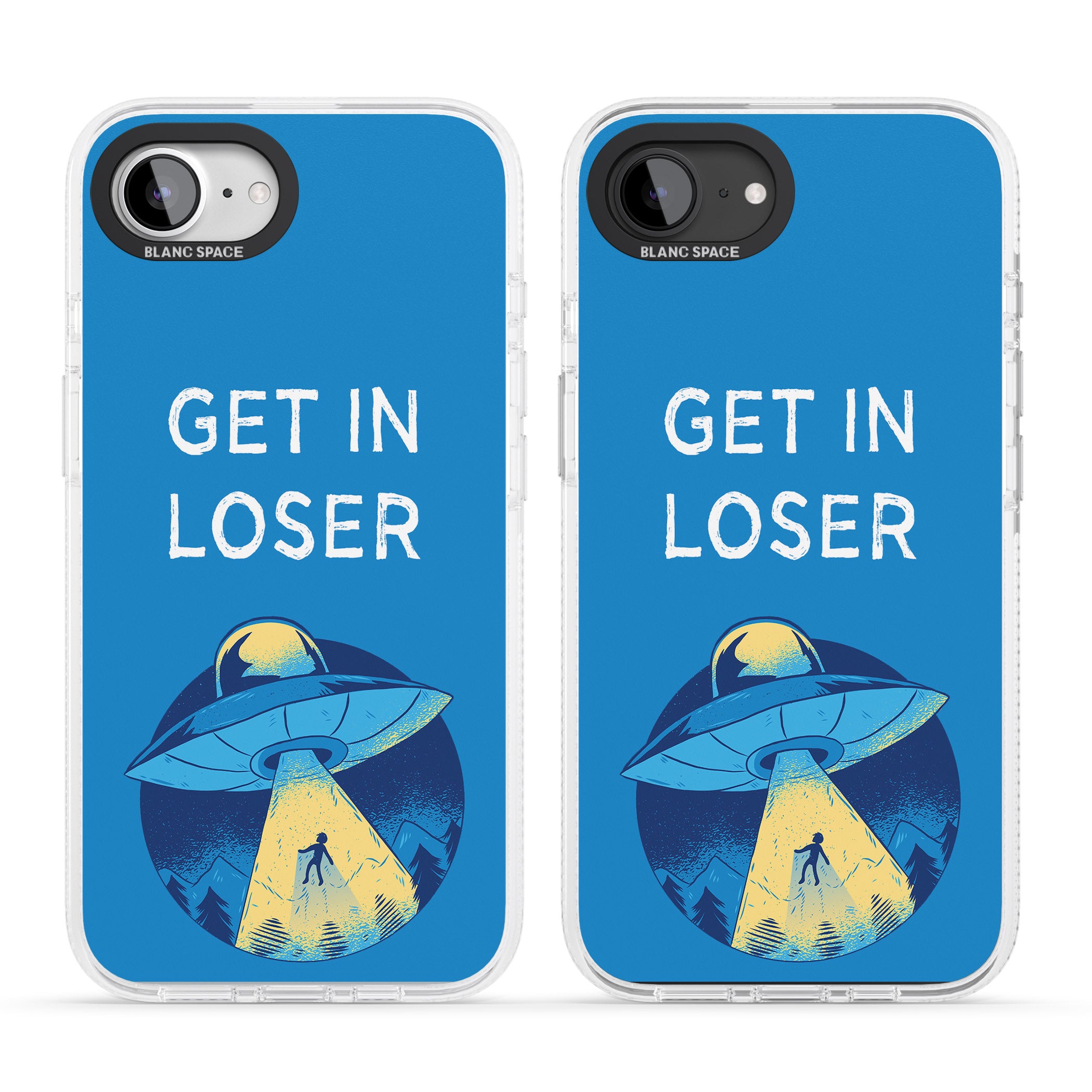 Get in Loser UFO iPhone 16e Clear Case Impact Air - Blanc Space
