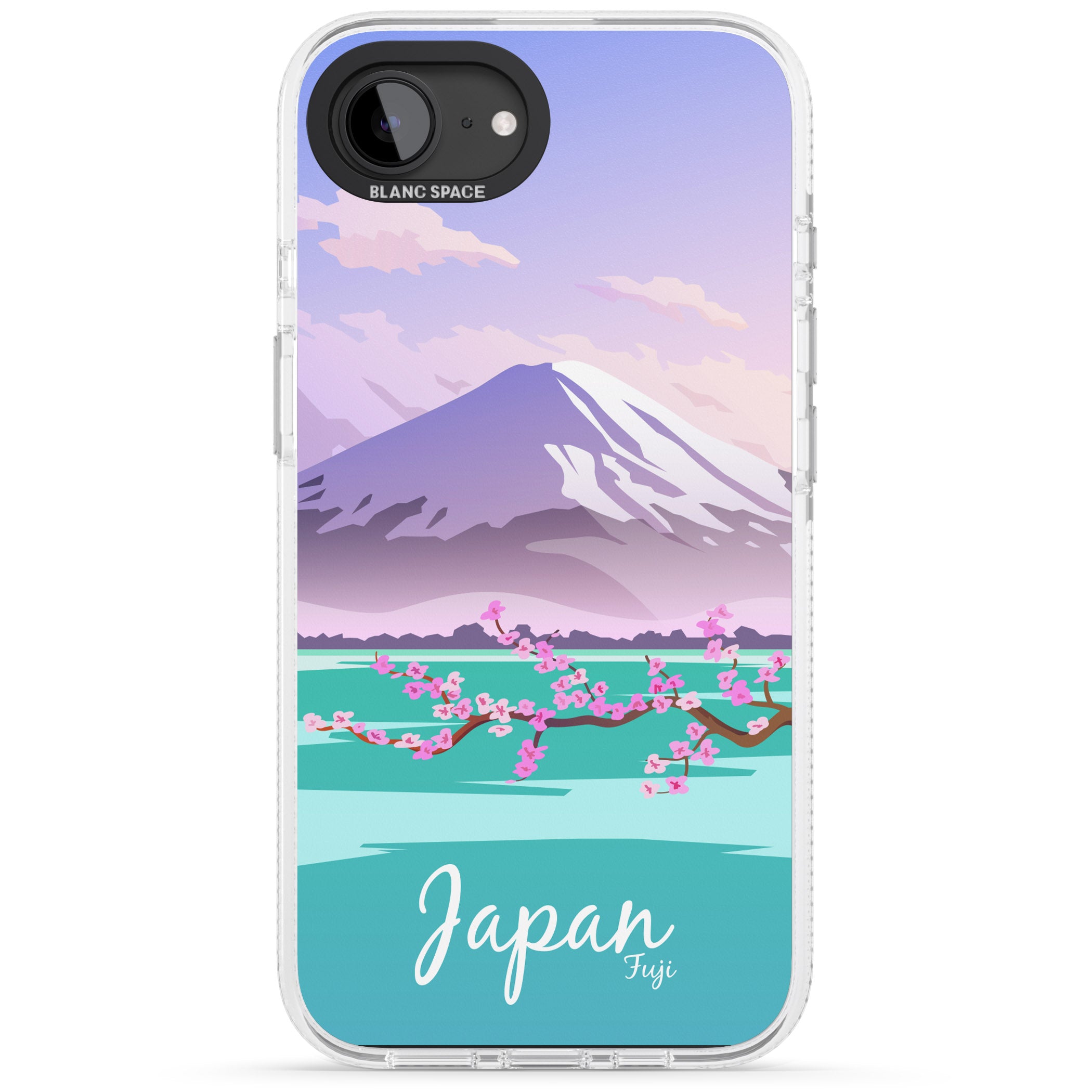 Vintage Travel Poster Japan iPhone 16e Clear Case Impact Air - Blanc Space