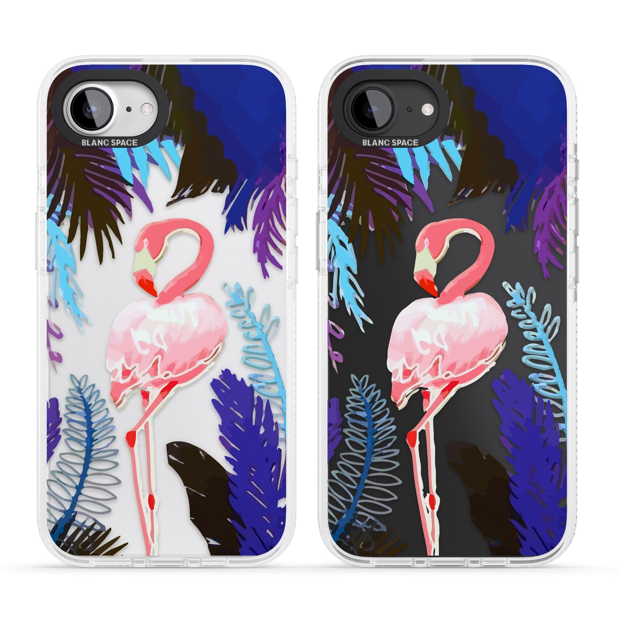 Tropical Flamingo iPhone 16e Clear Case Impact Air - Blanc Space