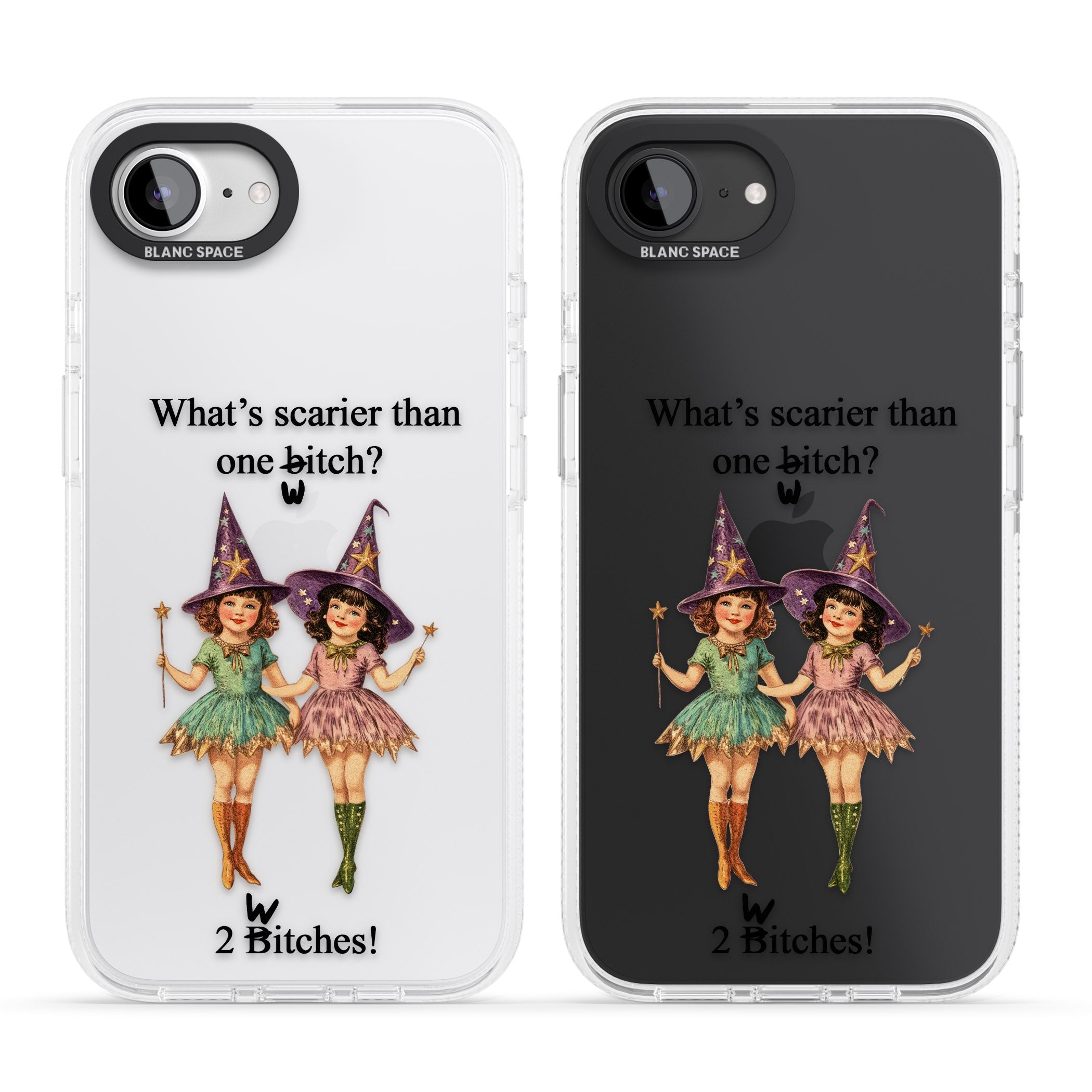 Two Witches iPhone 16e Clear Case Impact Air - Blanc Space