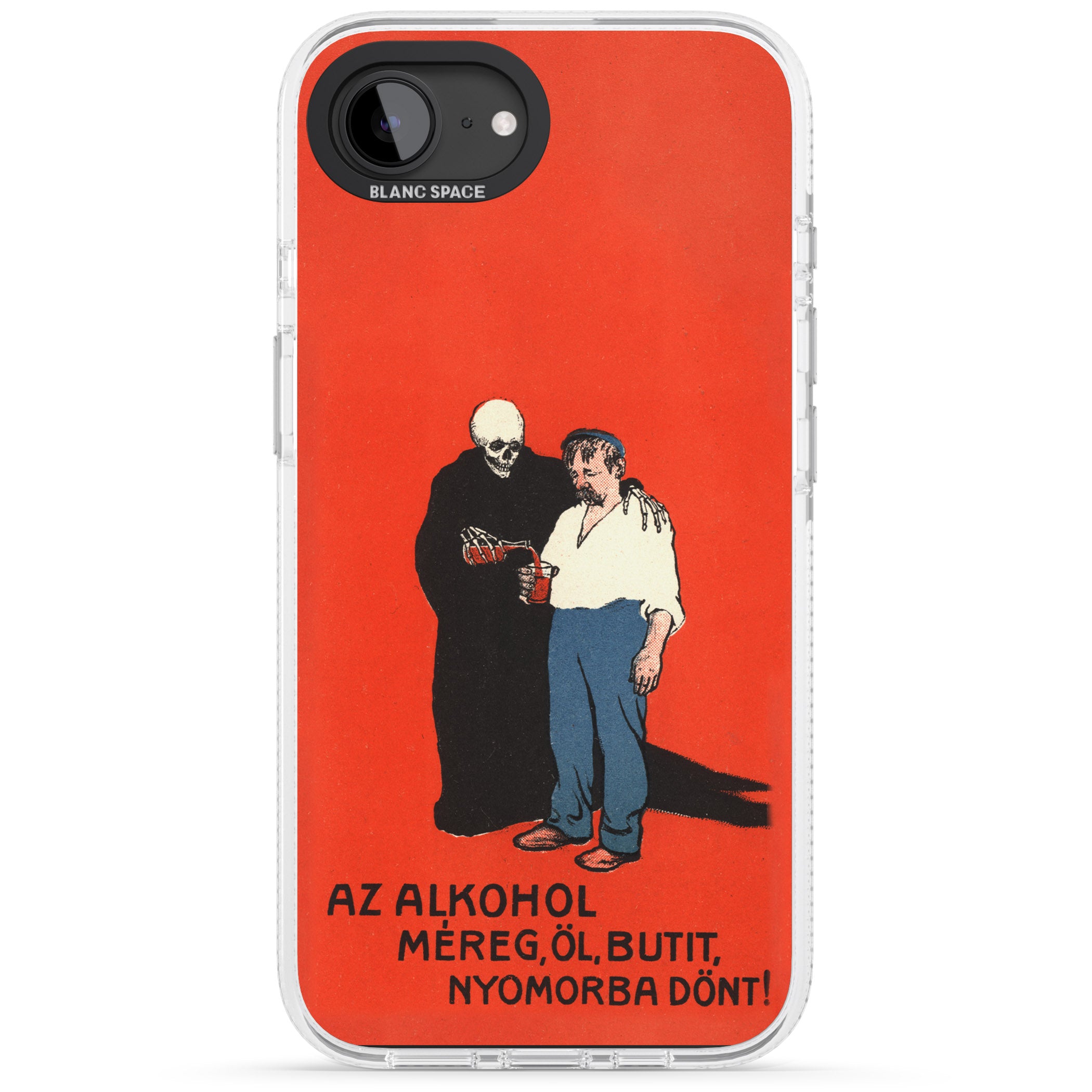 Az Alkohol Poster iPhone 16e Clear Case Impact Air - Blanc Space