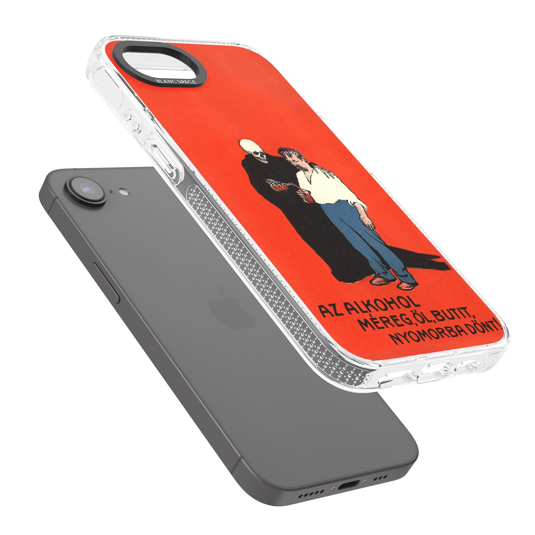 Az Alkohol Poster iPhone 16e Clear Case Impact Air - Blanc Space