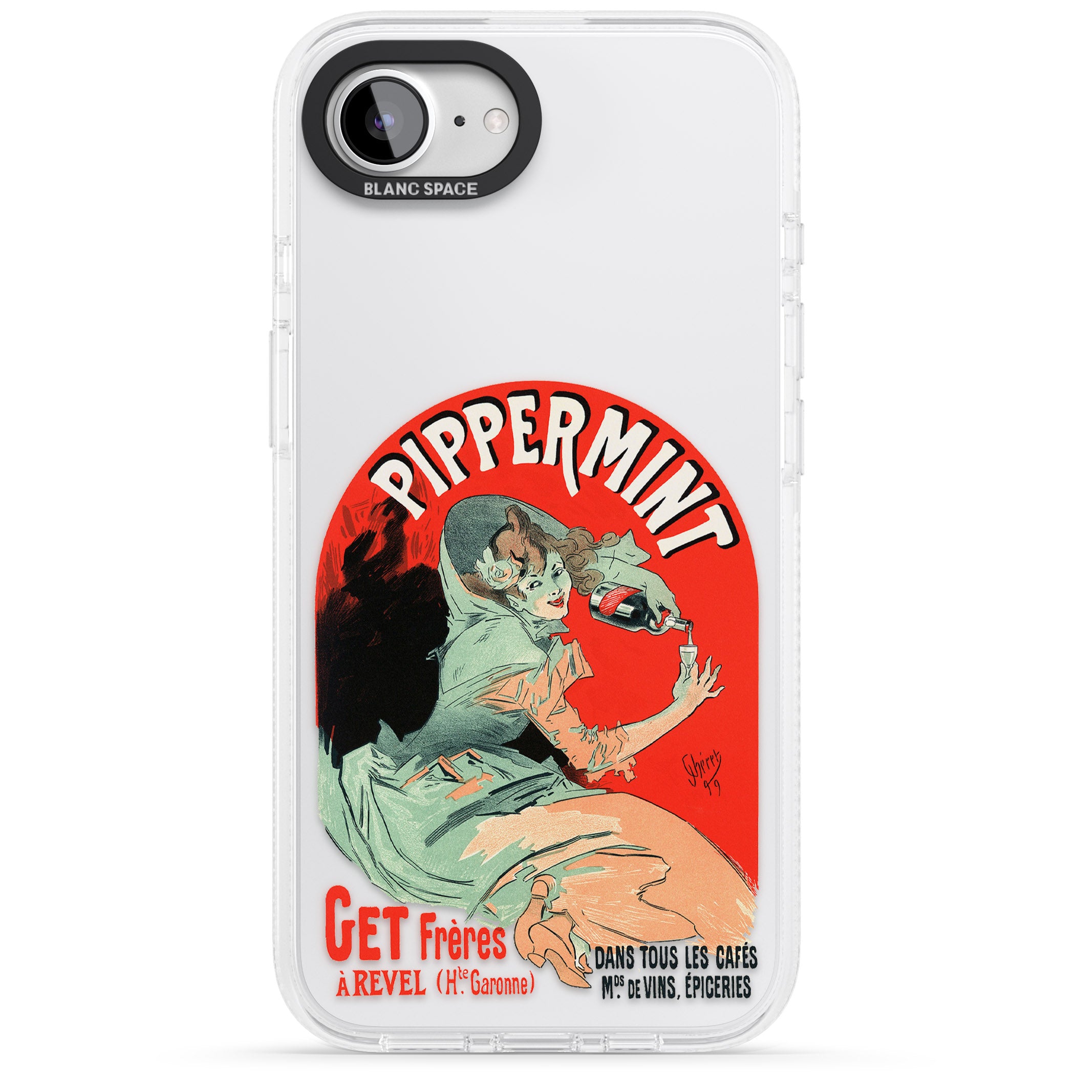 Pippermint Poster iPhone 16e Clear Case Impact Air - Blanc Space