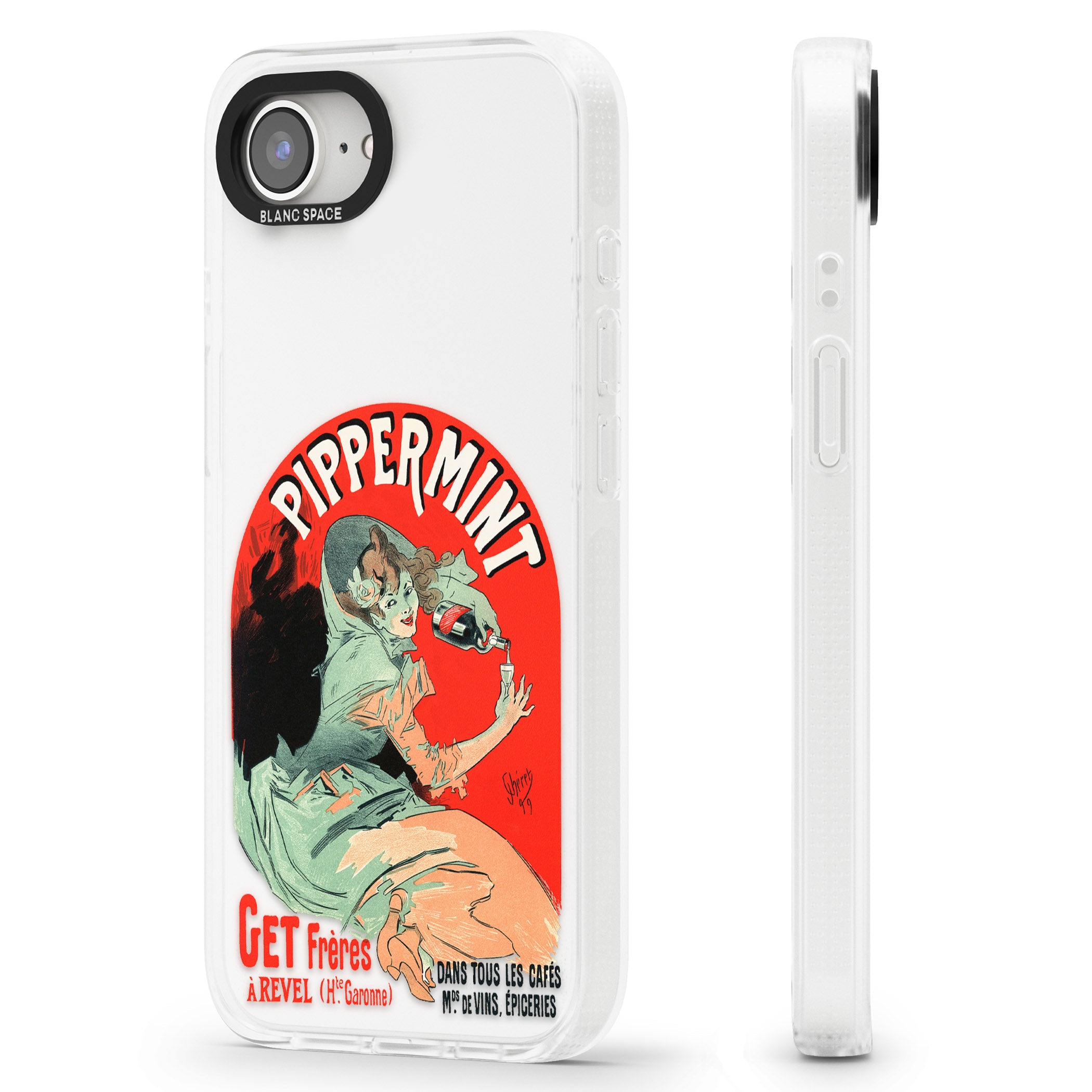 Pippermint Poster iPhone 16e Clear Case Impact Air - Blanc Space
