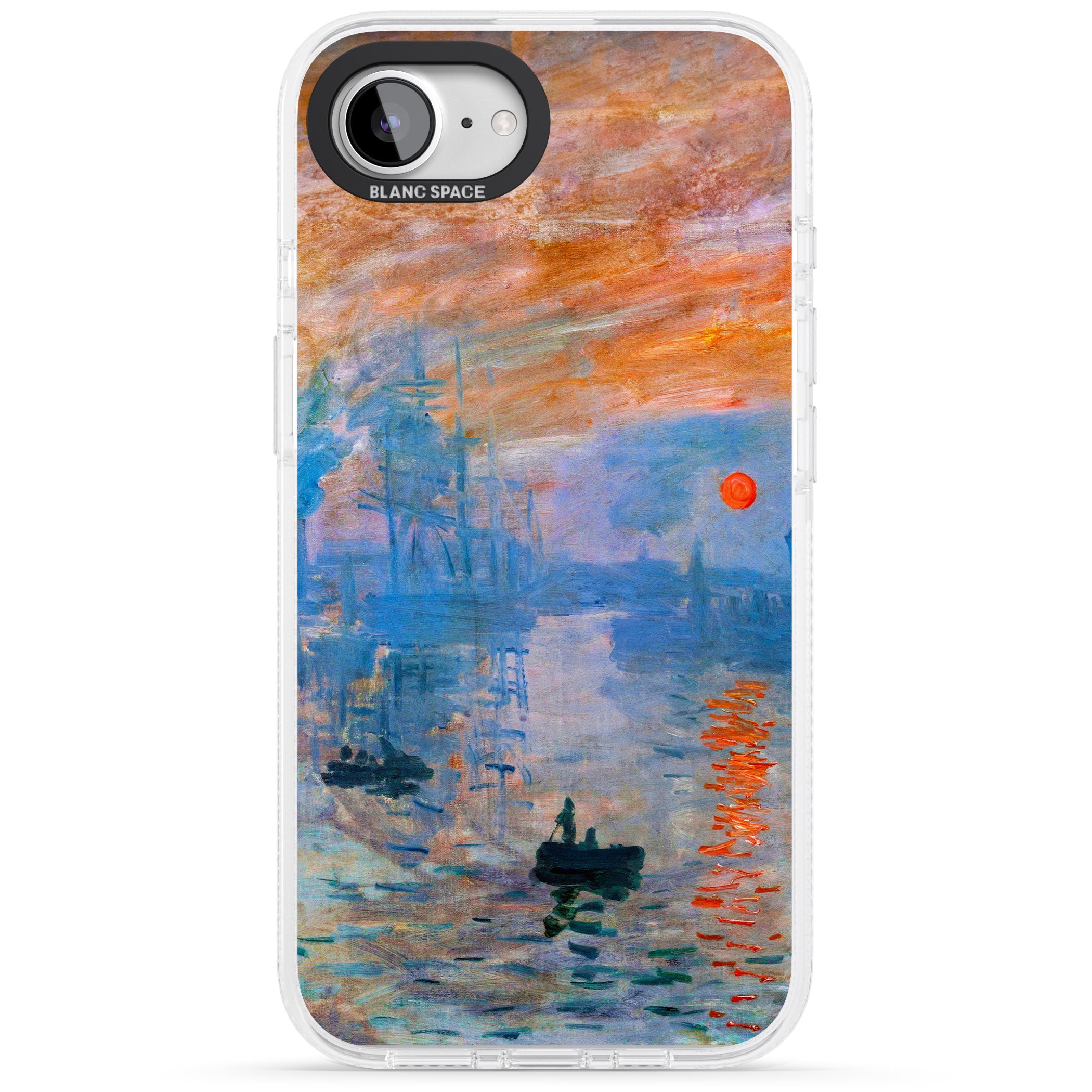 Sunset Harbor iPhone 16e Clear Case Impact Air - Blanc Space