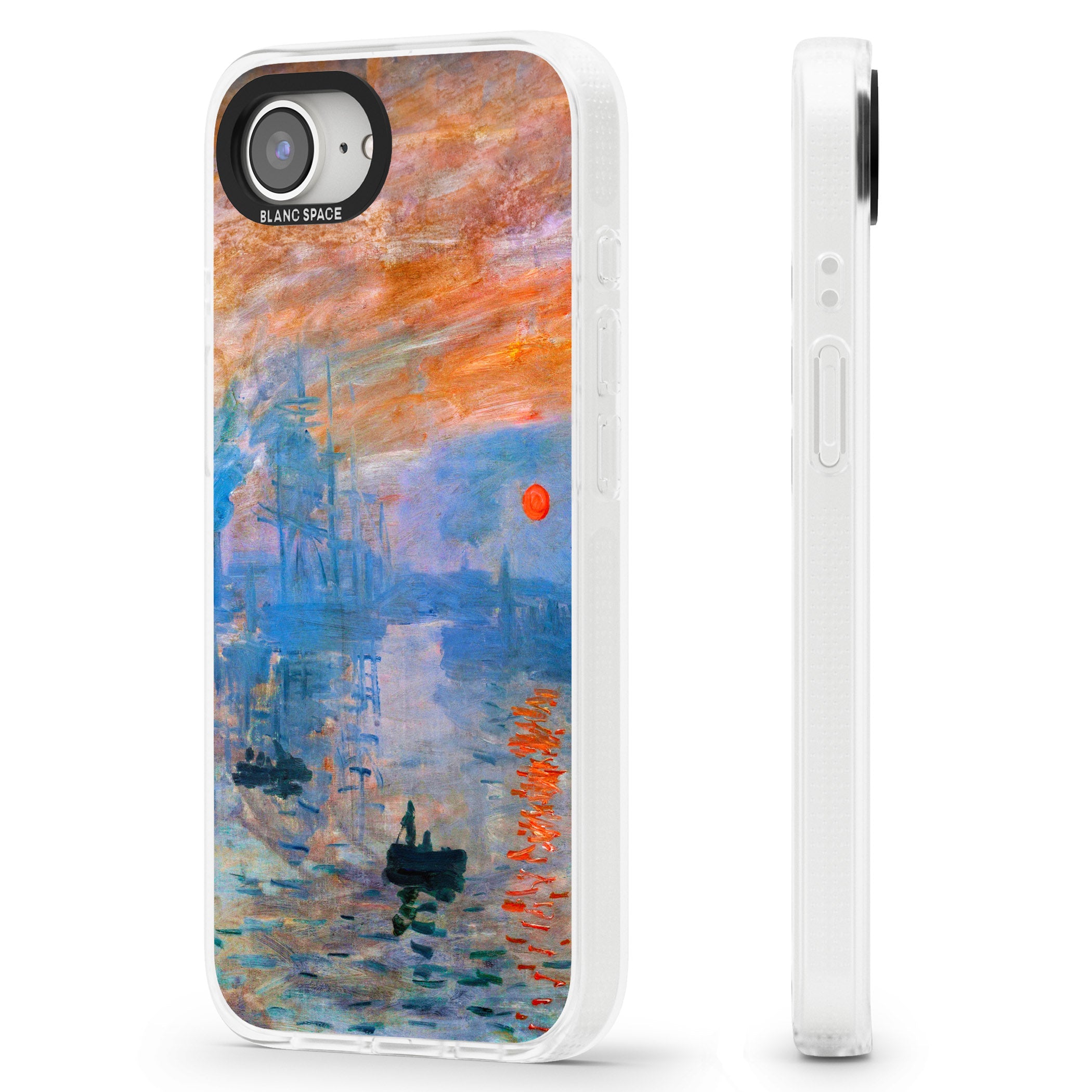 Sunset Harbor iPhone 16e Clear Case Impact Air - Blanc Space