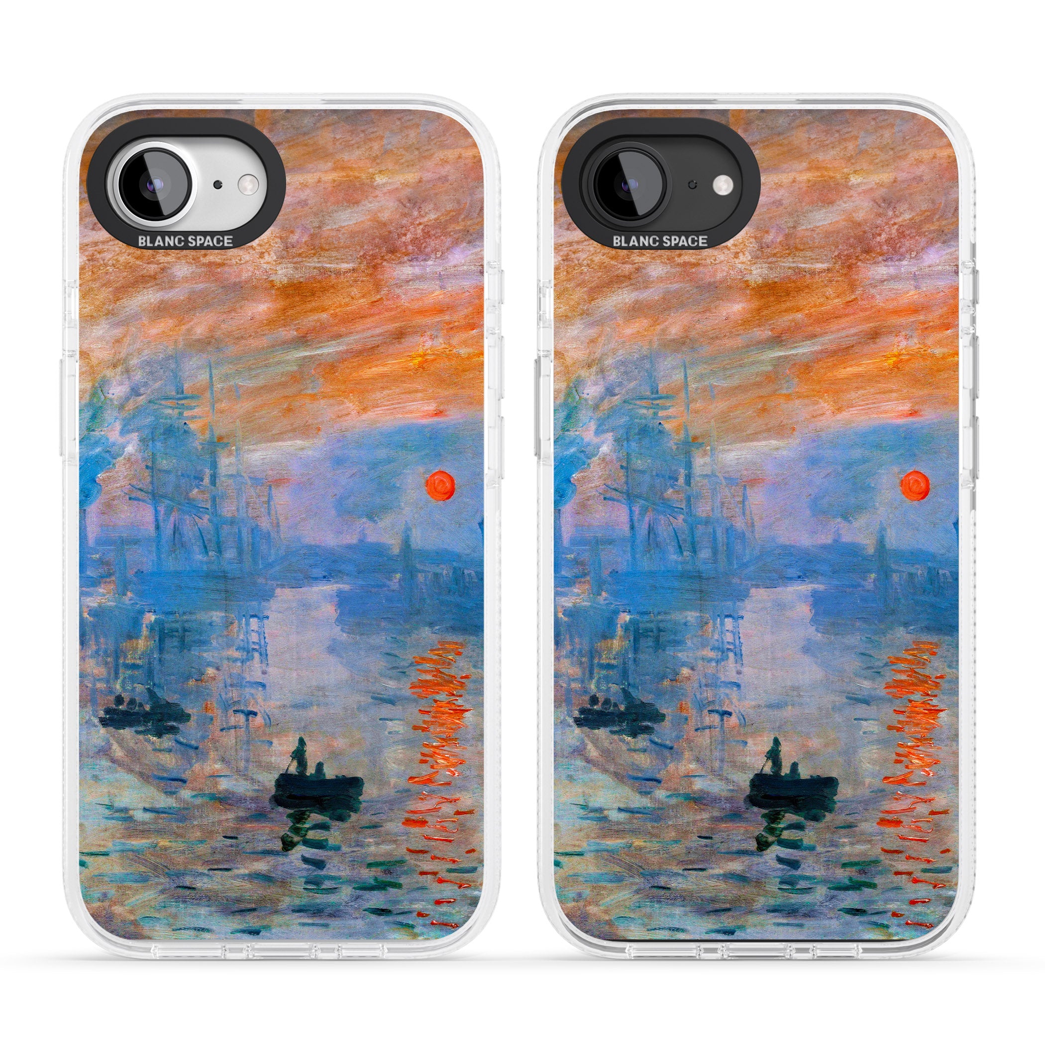 Sunset Harbor iPhone 16e Clear Case Impact Air - Blanc Space