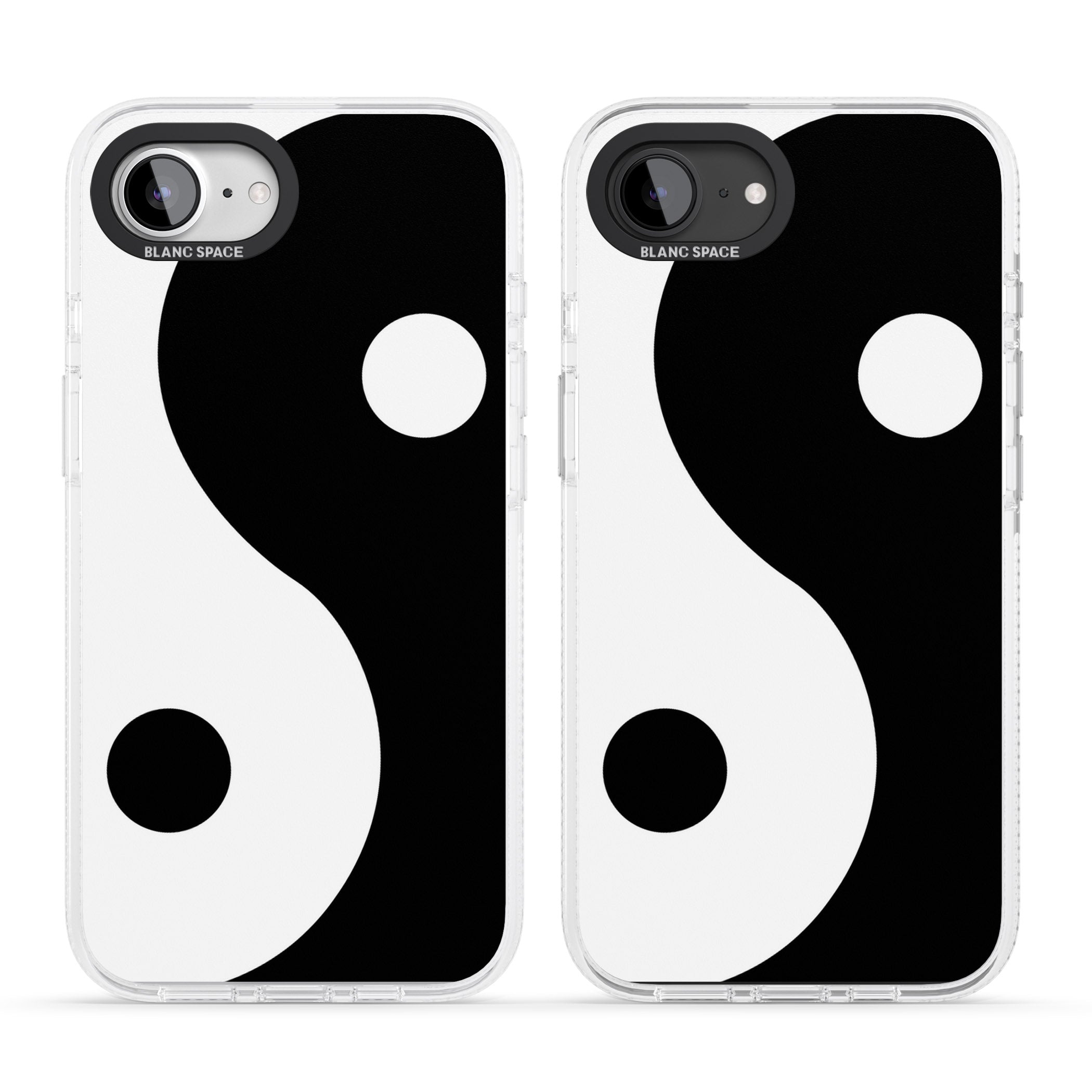 Large Yin Yang iPhone 16e Clear Case Impact Air - Blanc Space