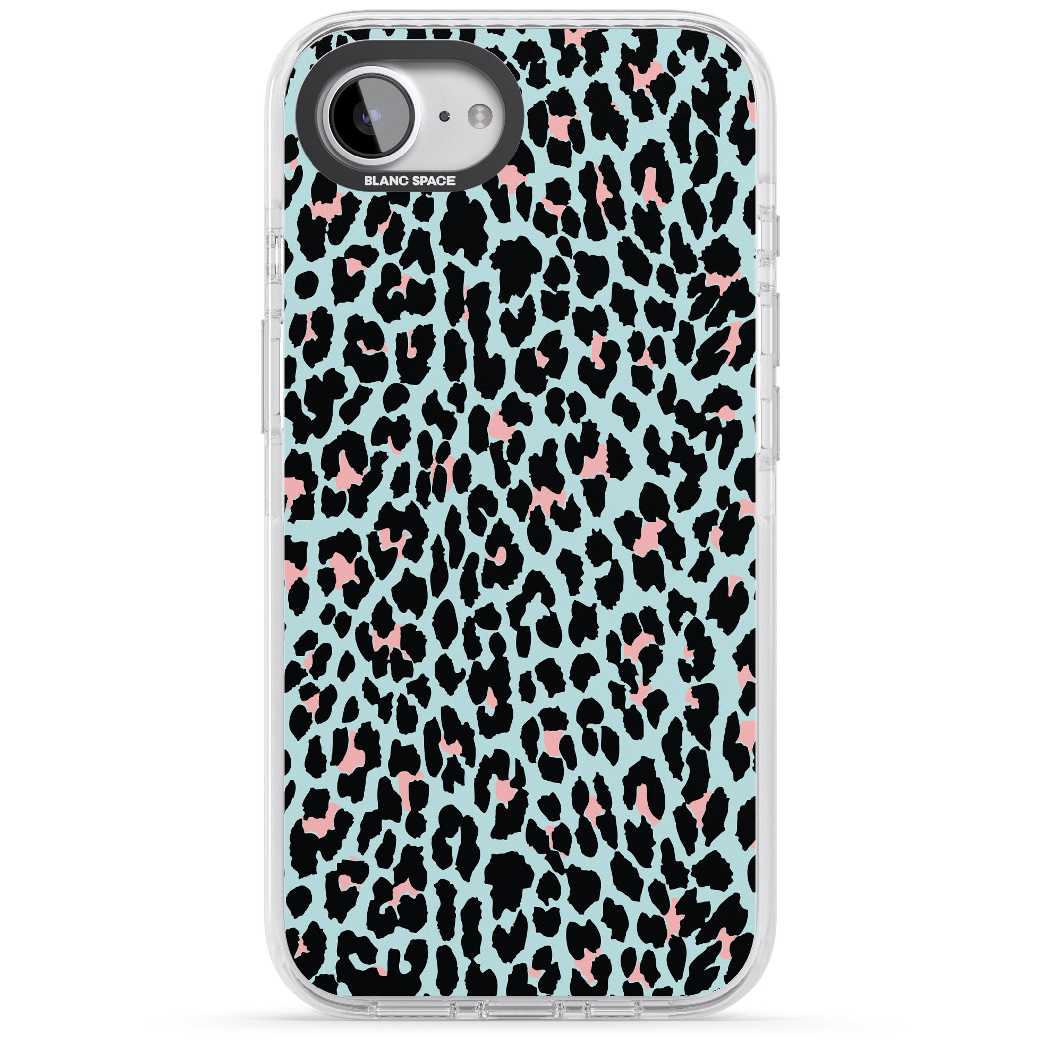 Pastel Blue & Pink Leopard Print
