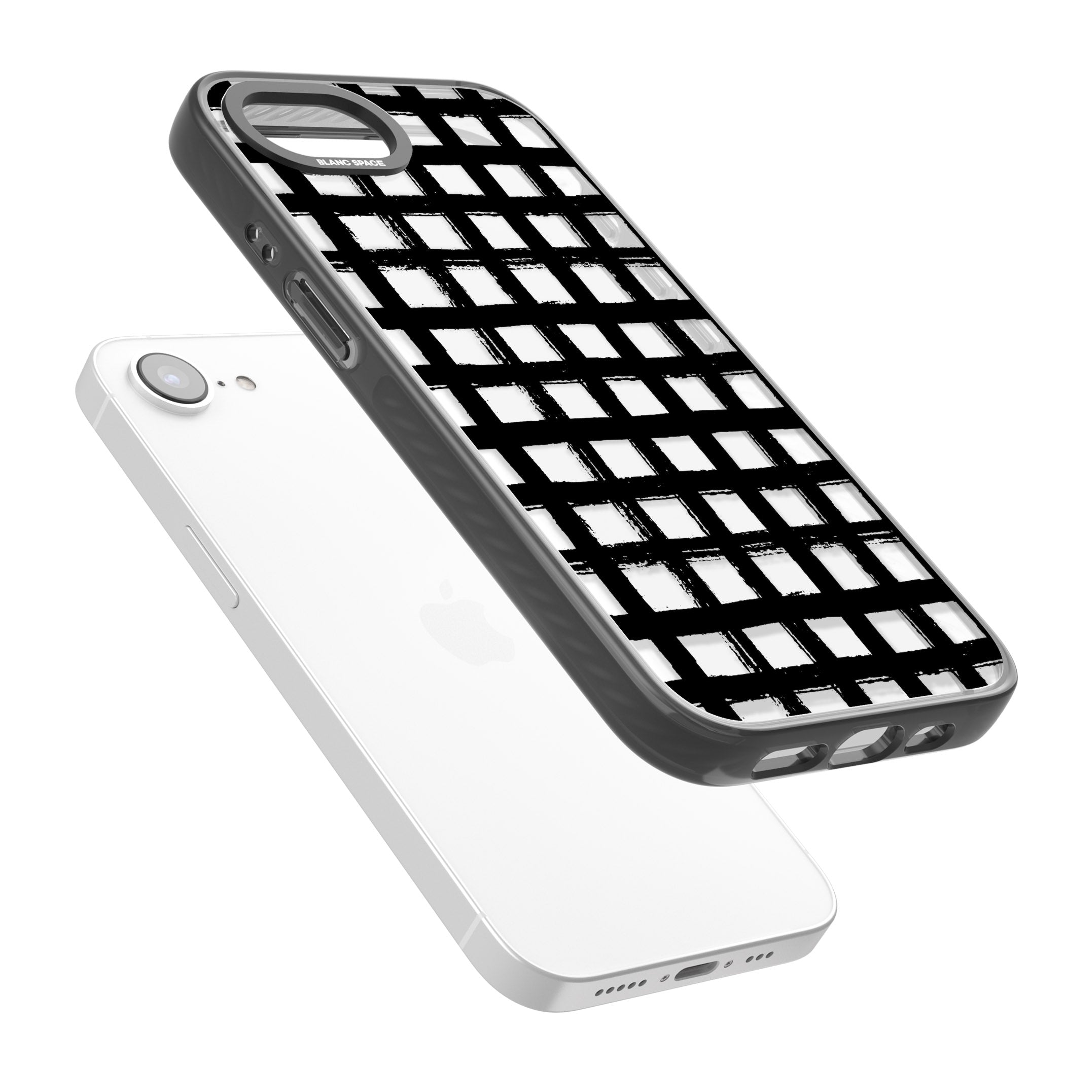 Messy Black Grid Clear