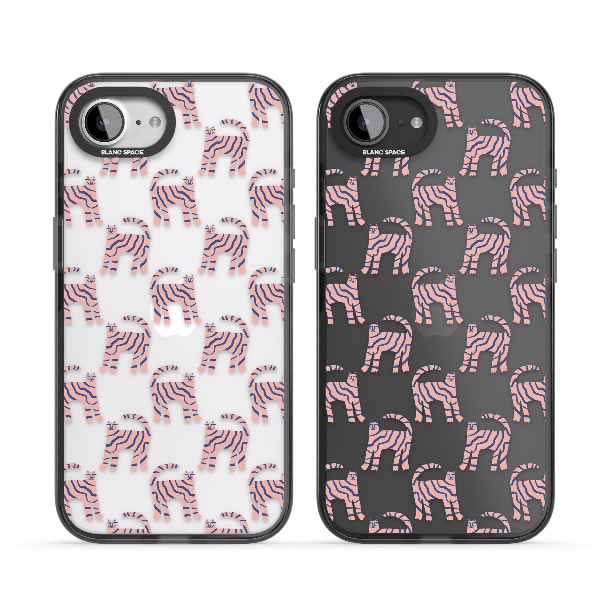 Pink And Blue Cat Pattern