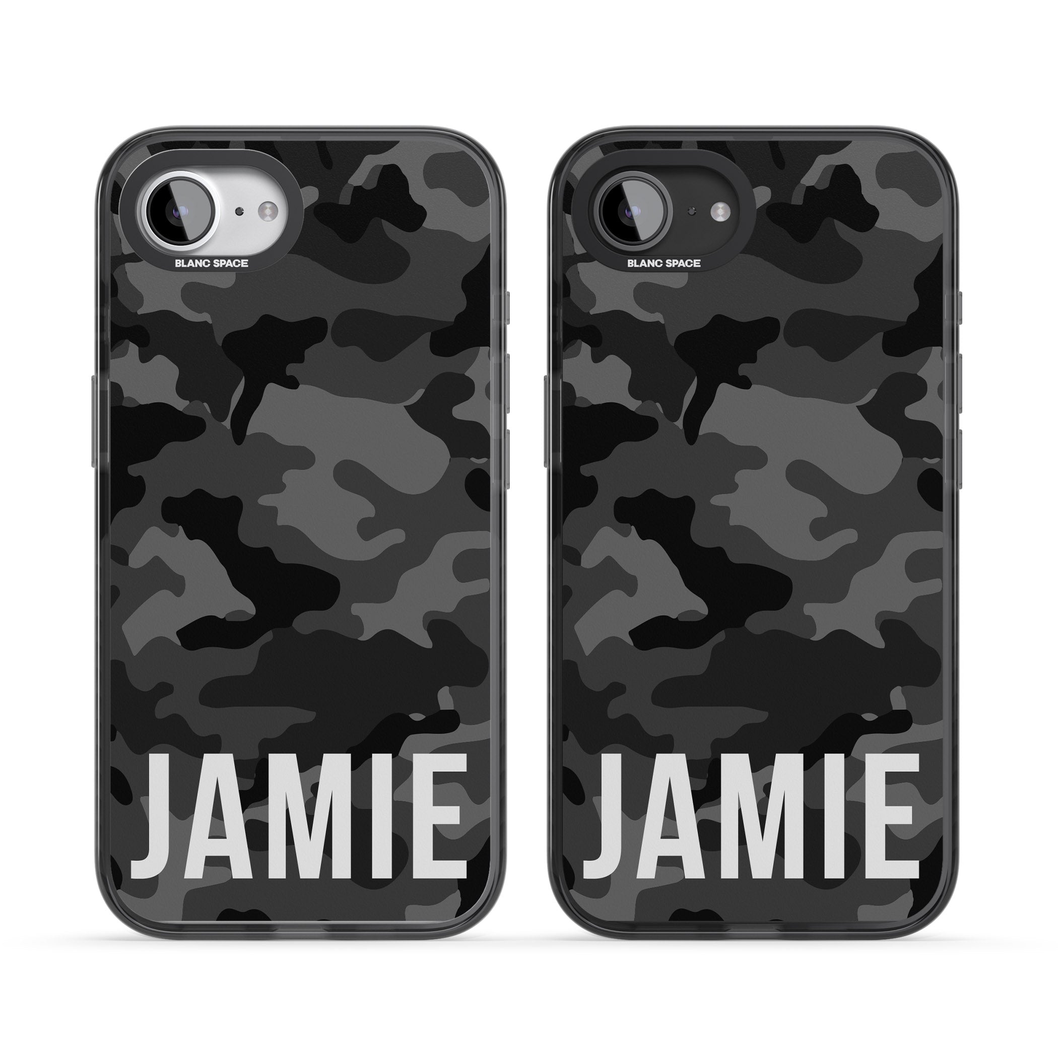 Personalised Black Camo Name Horizontal