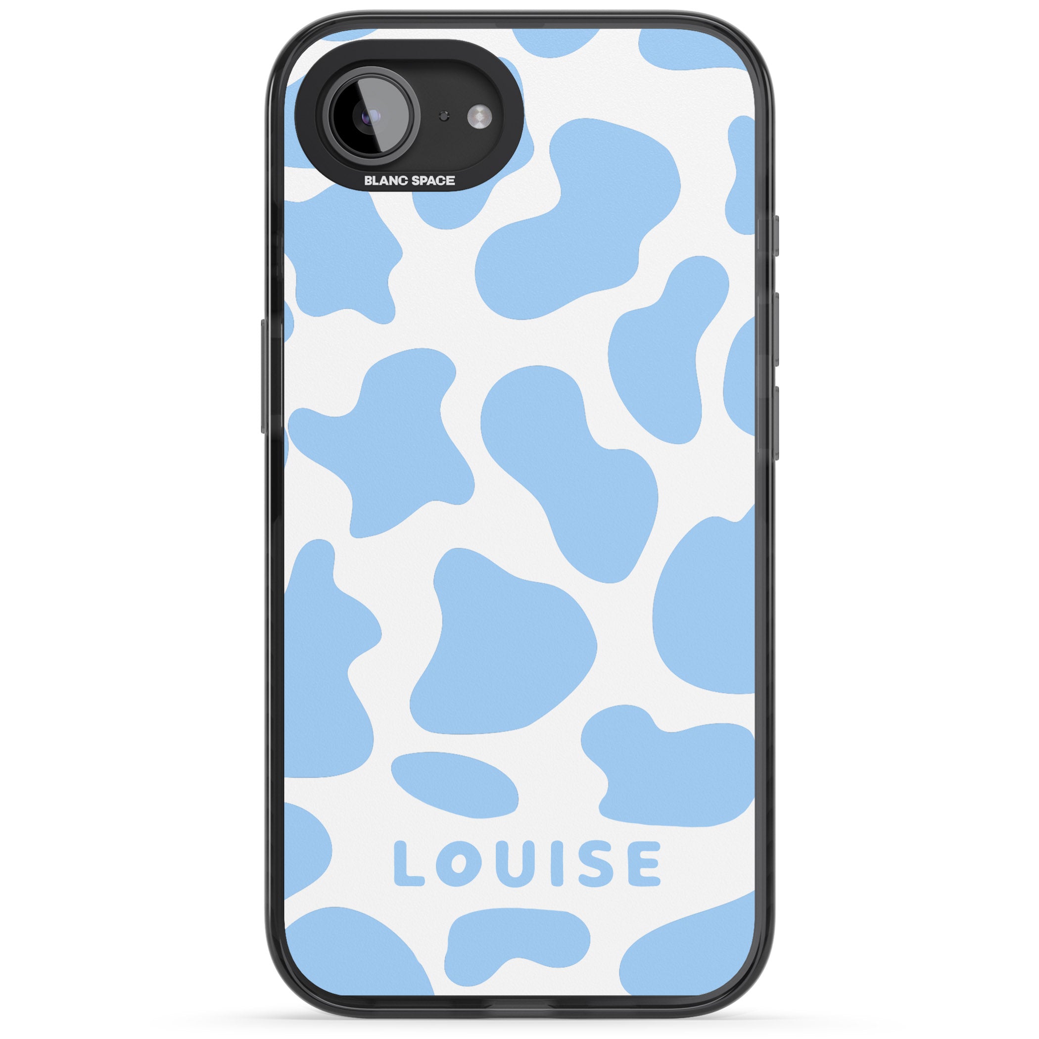 Personalised Blue And White Cow Print