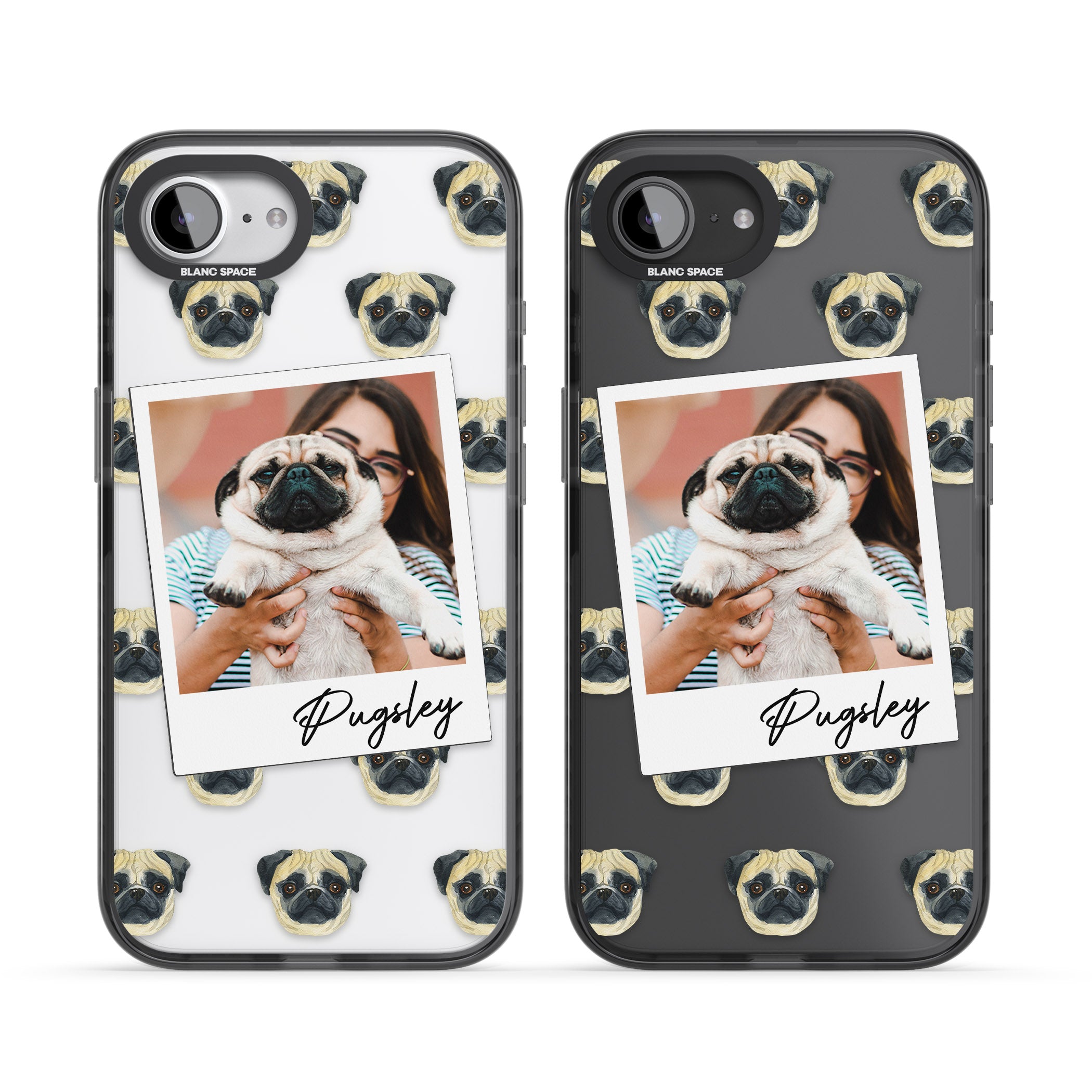Personalised Pug Instant Camera Photo