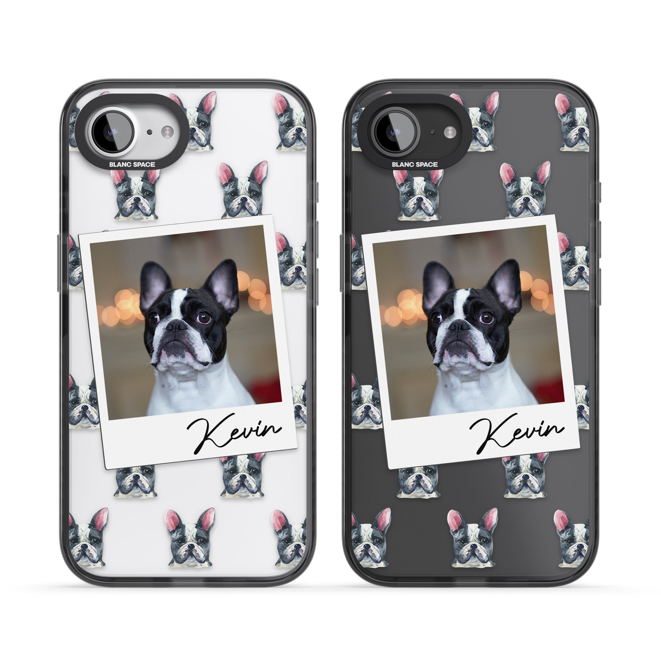 Personalised Black & White French Bulldog Instant Camera Photo